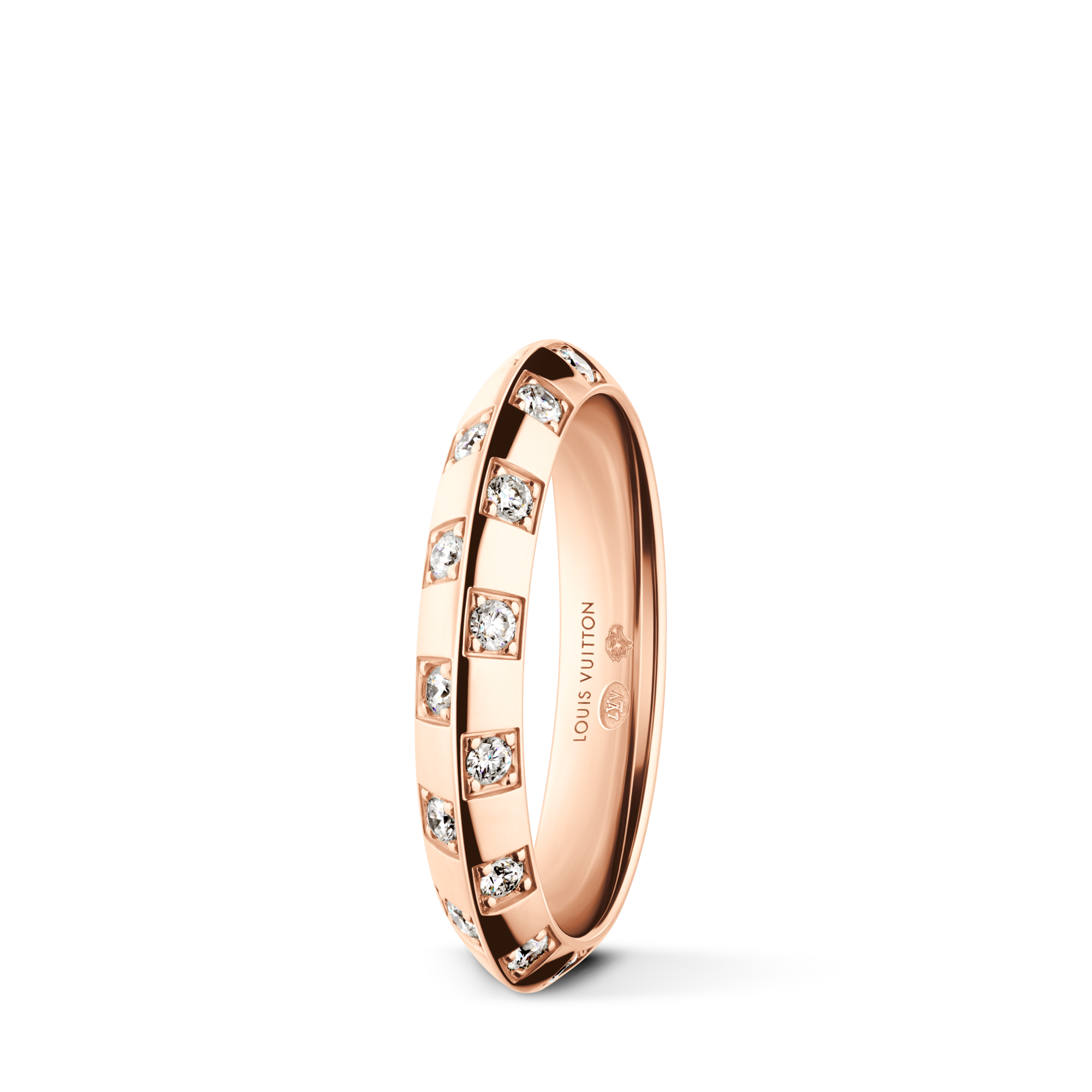 Damier Ring, Rose Gold and diamonds  in Les Extraordinaires