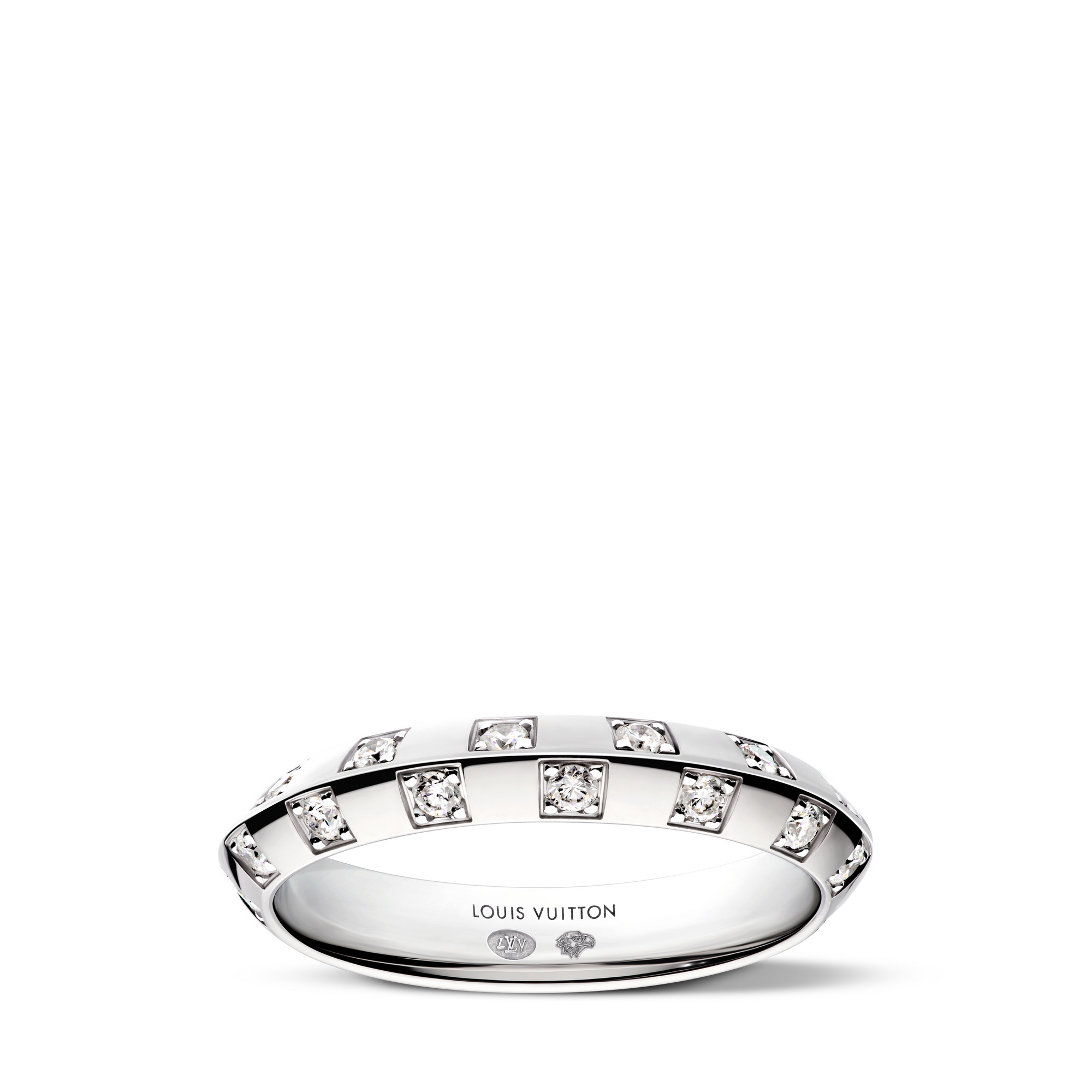 Damier Ring, White Gold and diamonds  in Les Extraordinaires