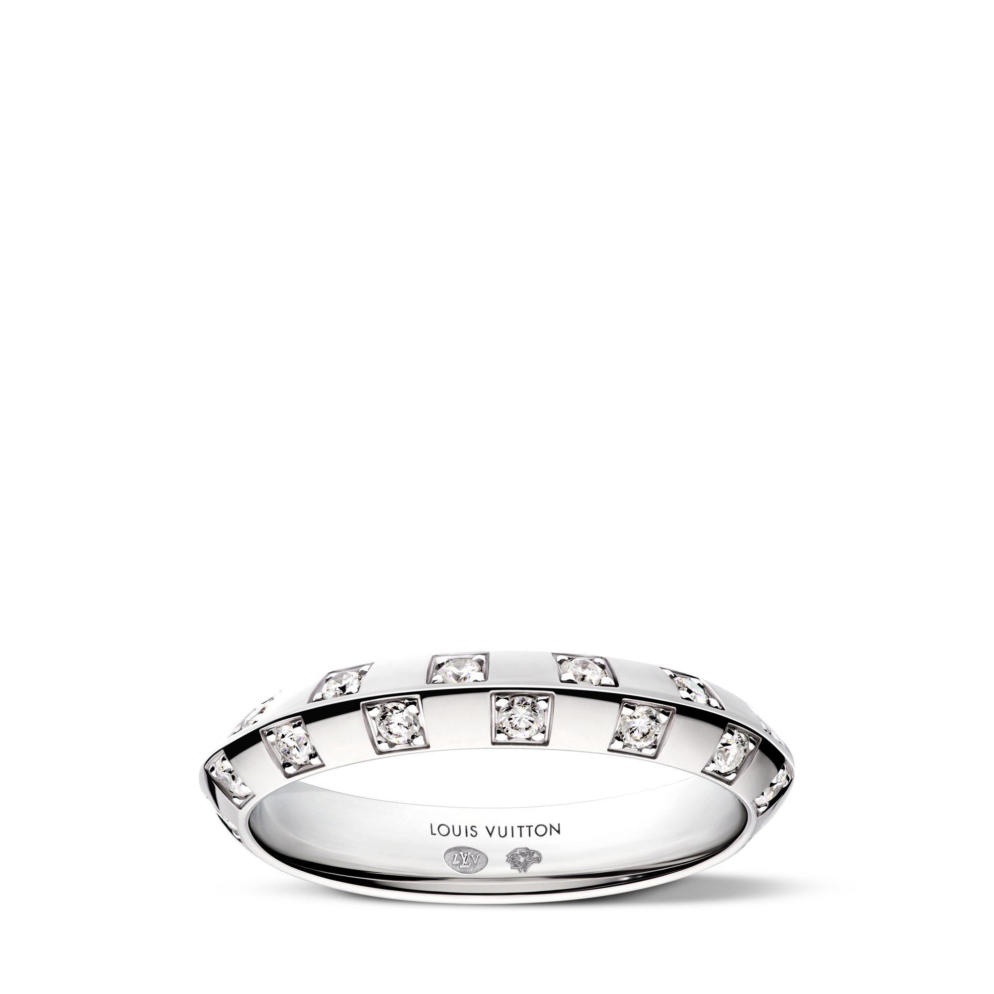 Damier Ring, White Gold and diamonds  in Les Extraordinaires