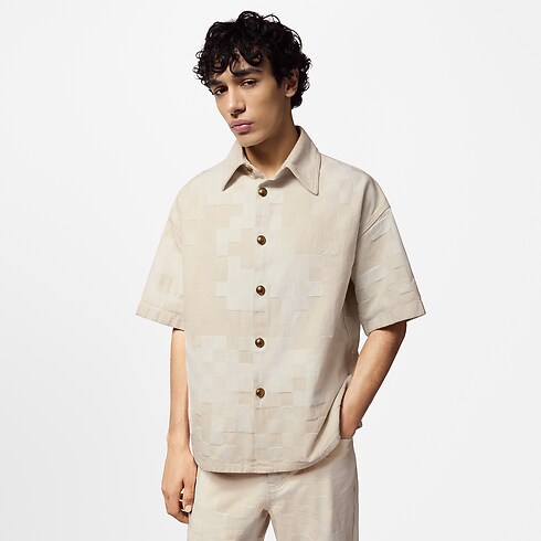 Damier Short-Sleeved Denim Shirt in Men's Ready-to-Wear Shirts collections by Louis Vuitton (Product zoom)