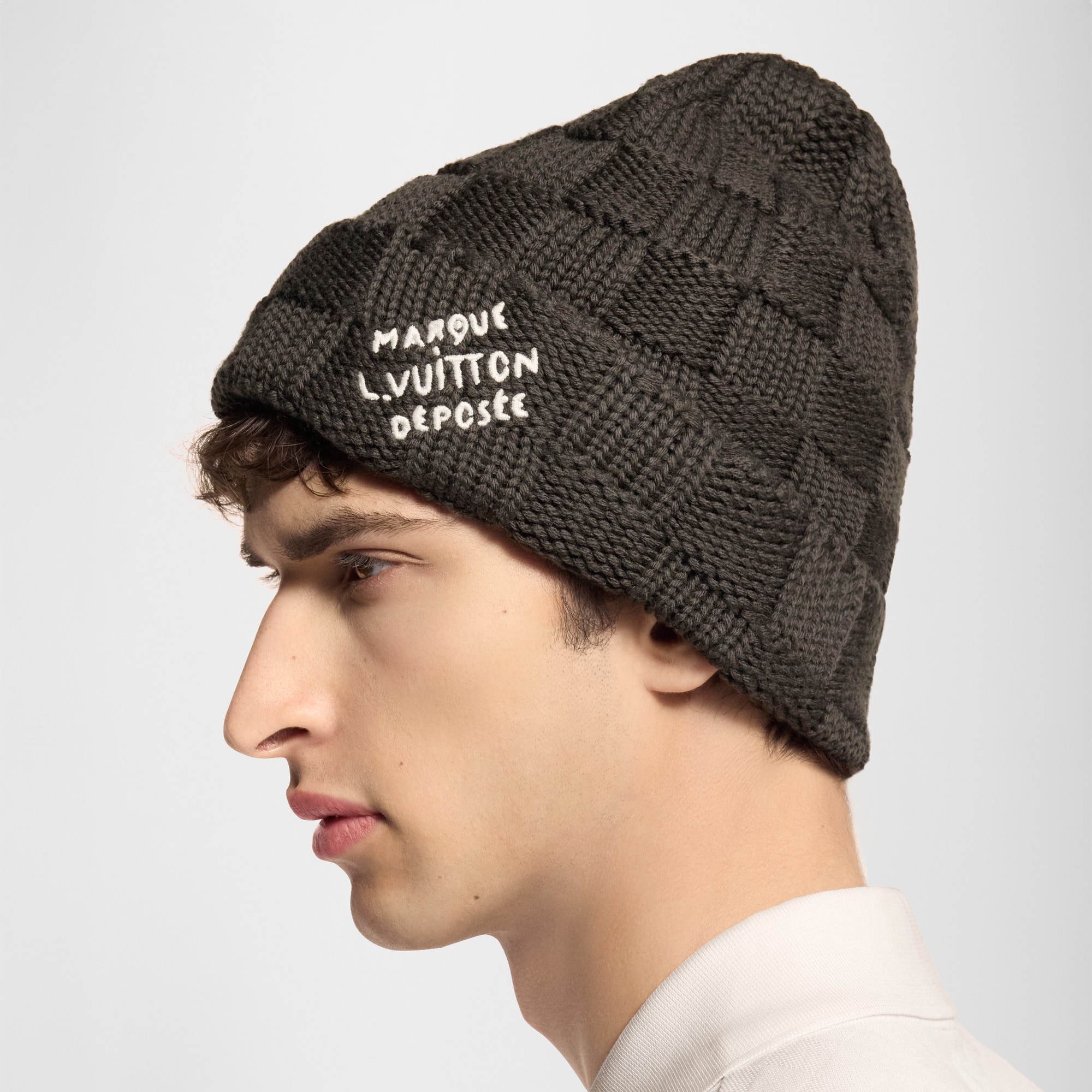 Damier Snug Beanie . in Men