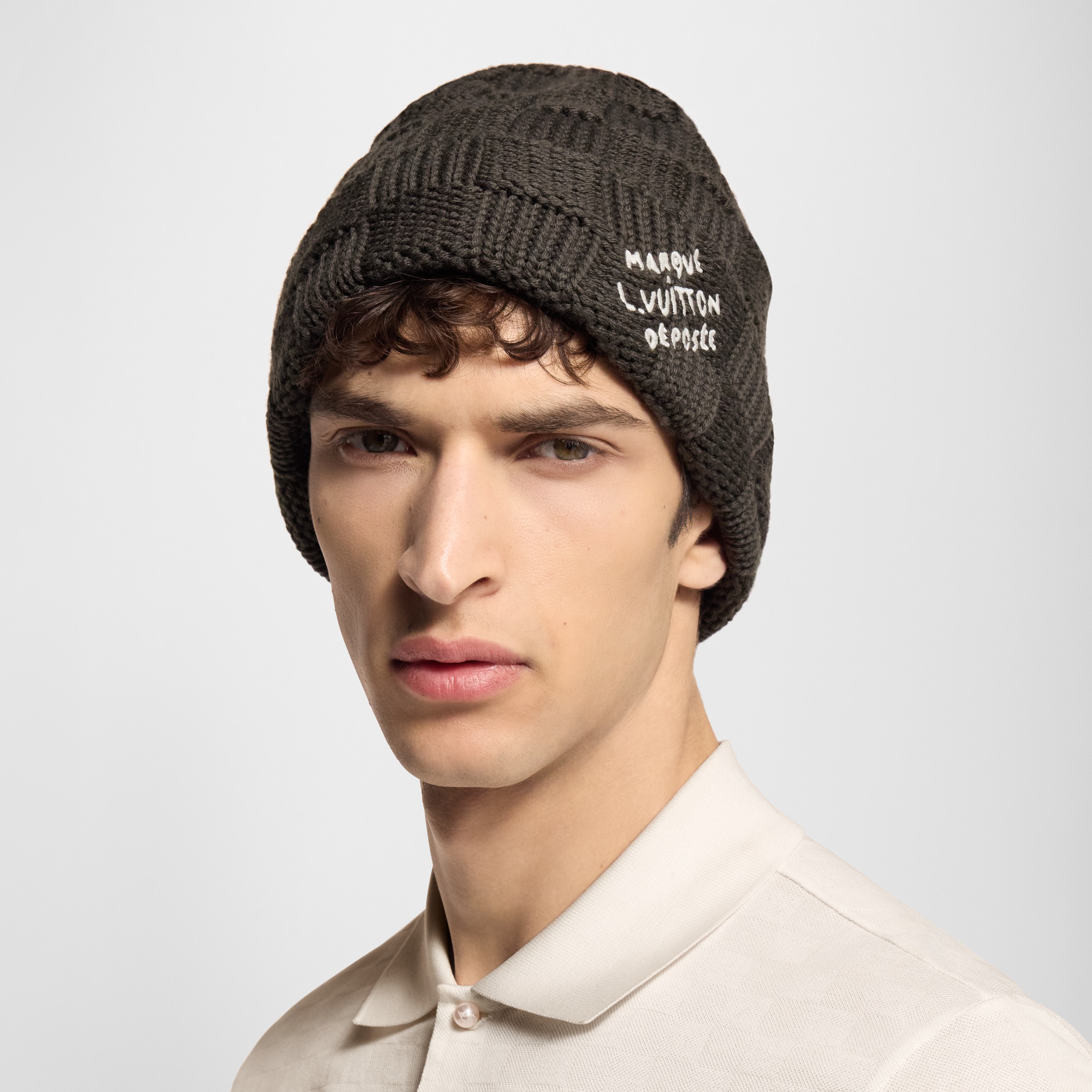 Damier Snug Beanie . in Men
