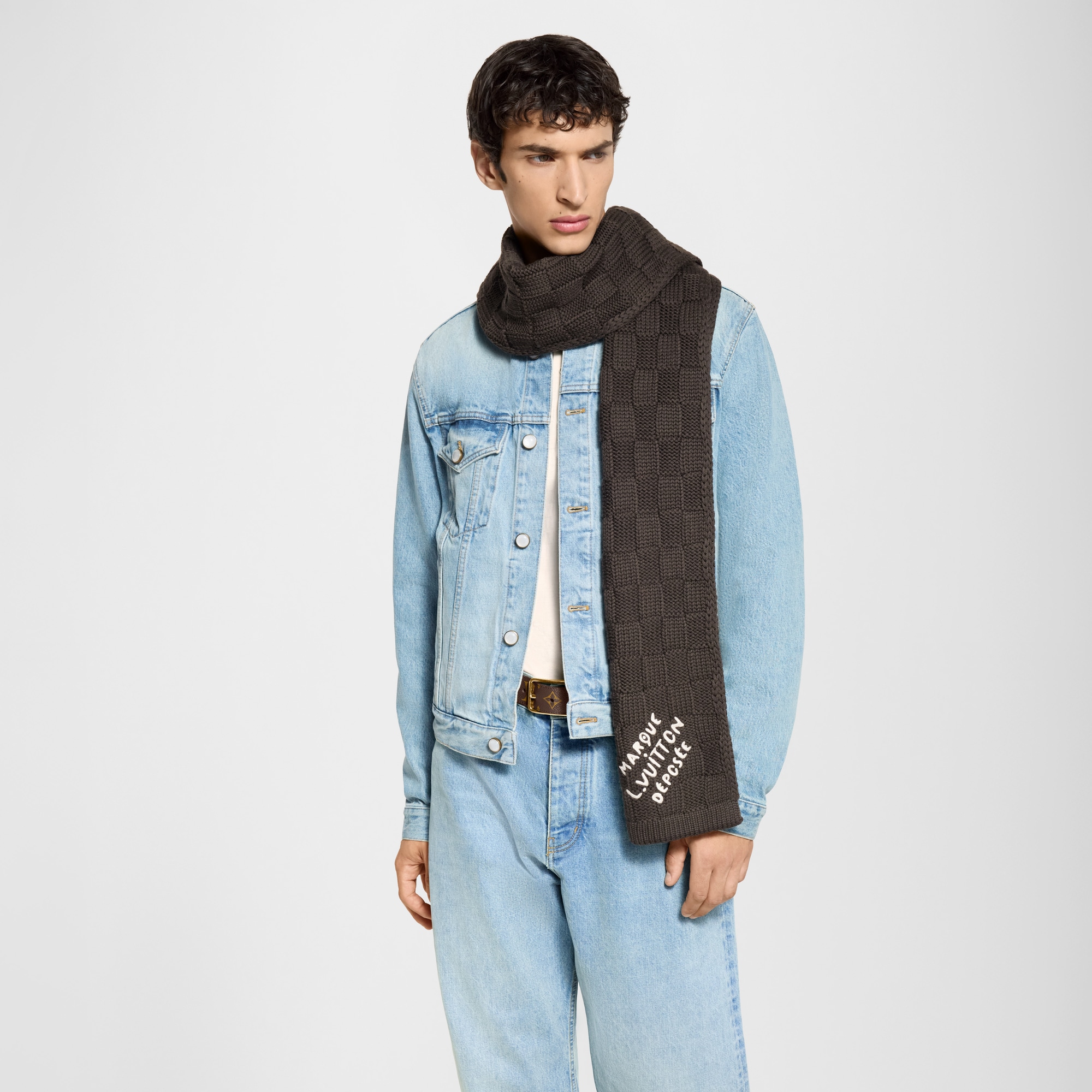 Damier Snug Scarf . in Men