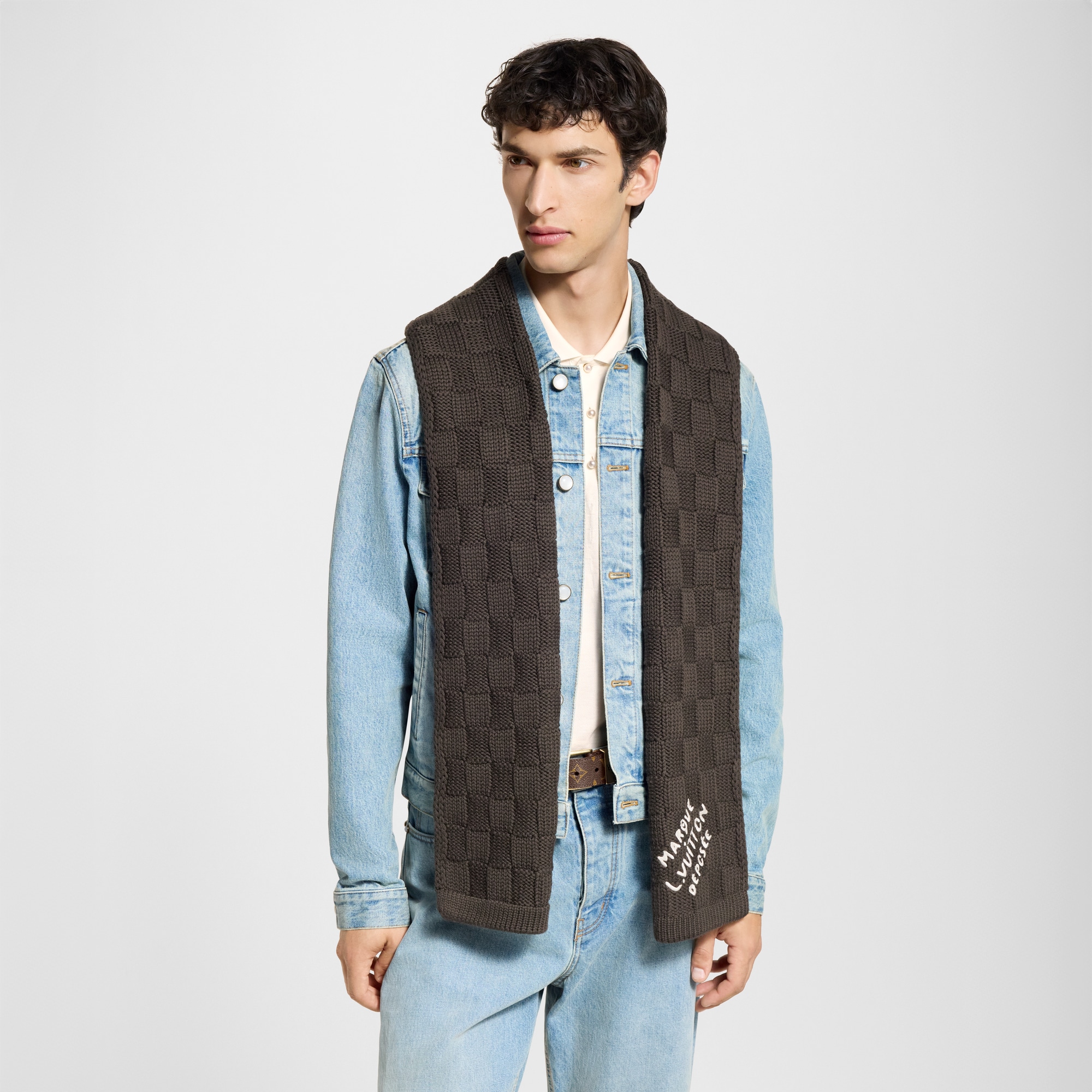 Damier Snug Scarf . in Men