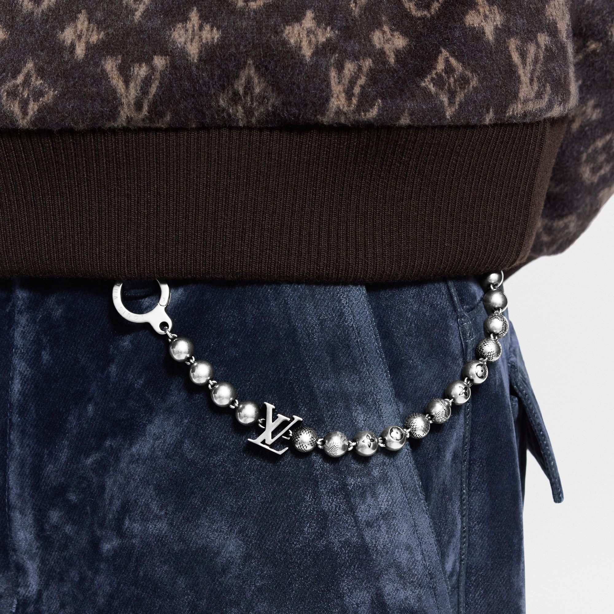 Damier Staples Chain Belt . in Men