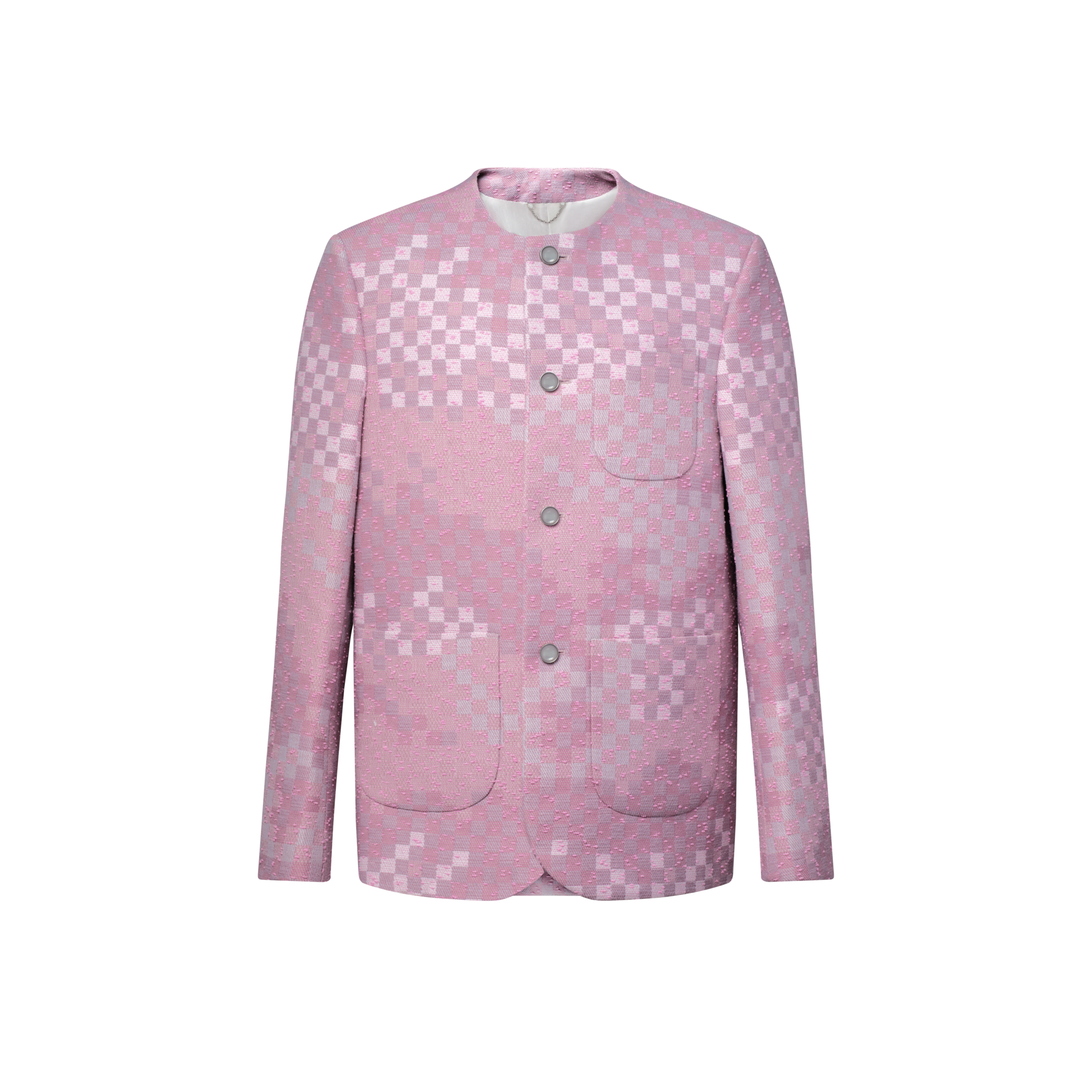 Damoflage Collarless Tweed Jacket  in Men