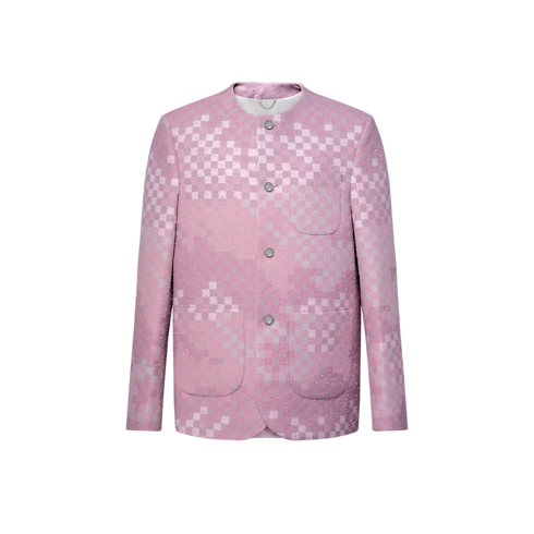 Damoflage Collarless Tweed Jacket in Men's Ready-to-Wear Blazers and Jackets collections by Louis Vuitton (Product zoom)