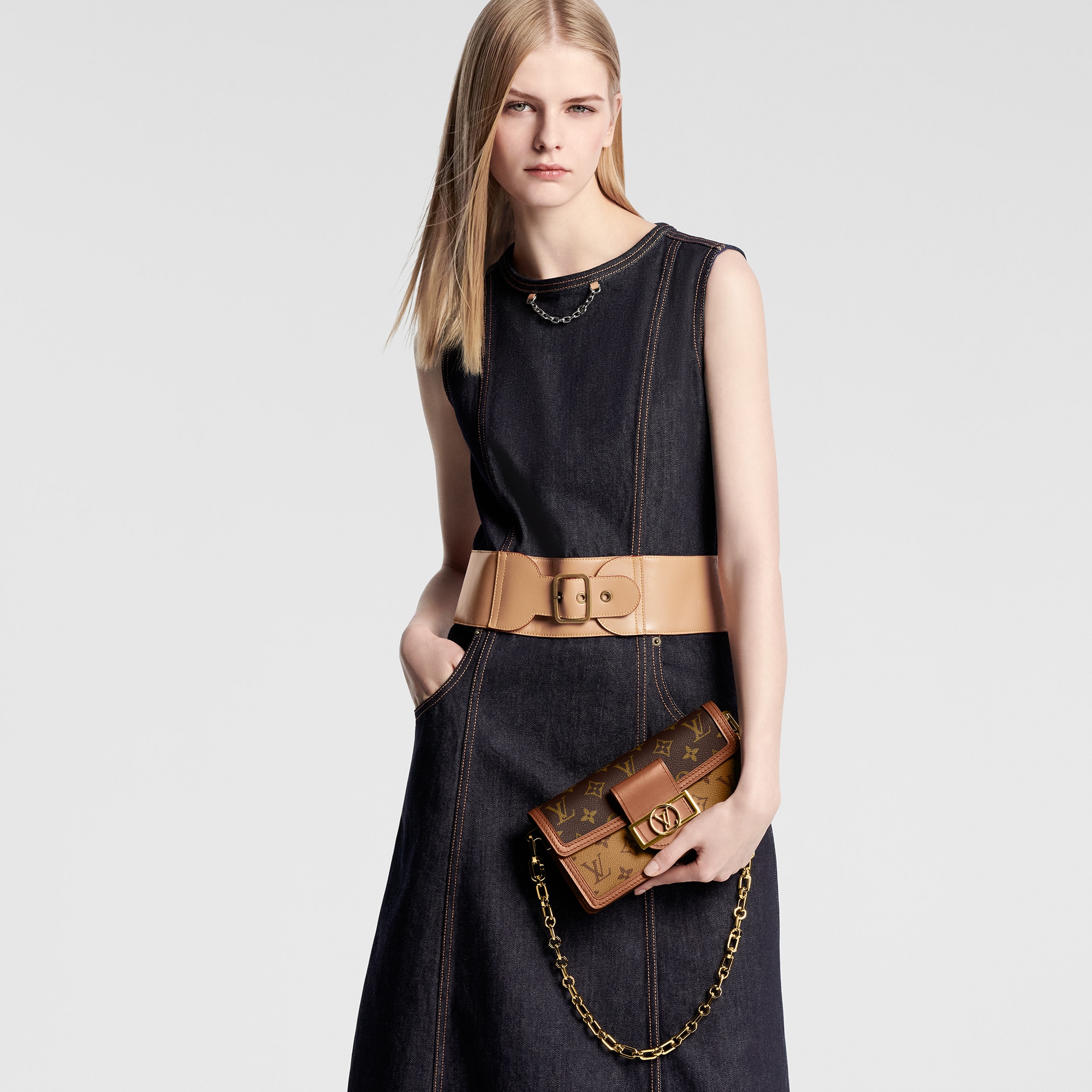 Dauphine East West Monogram Reverse in Women