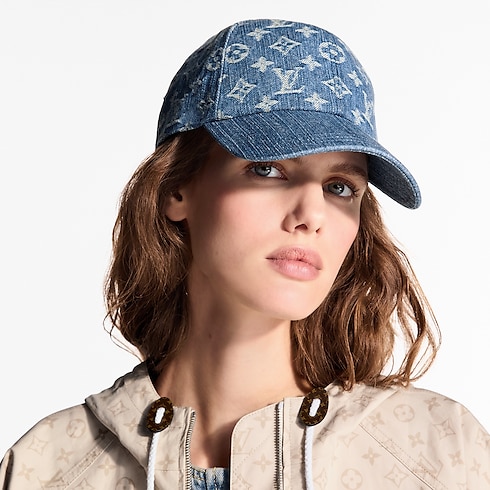 Denim Cap . in Women's Accessories Hats and Gloves collections by Louis Vuitton (Product zoom)