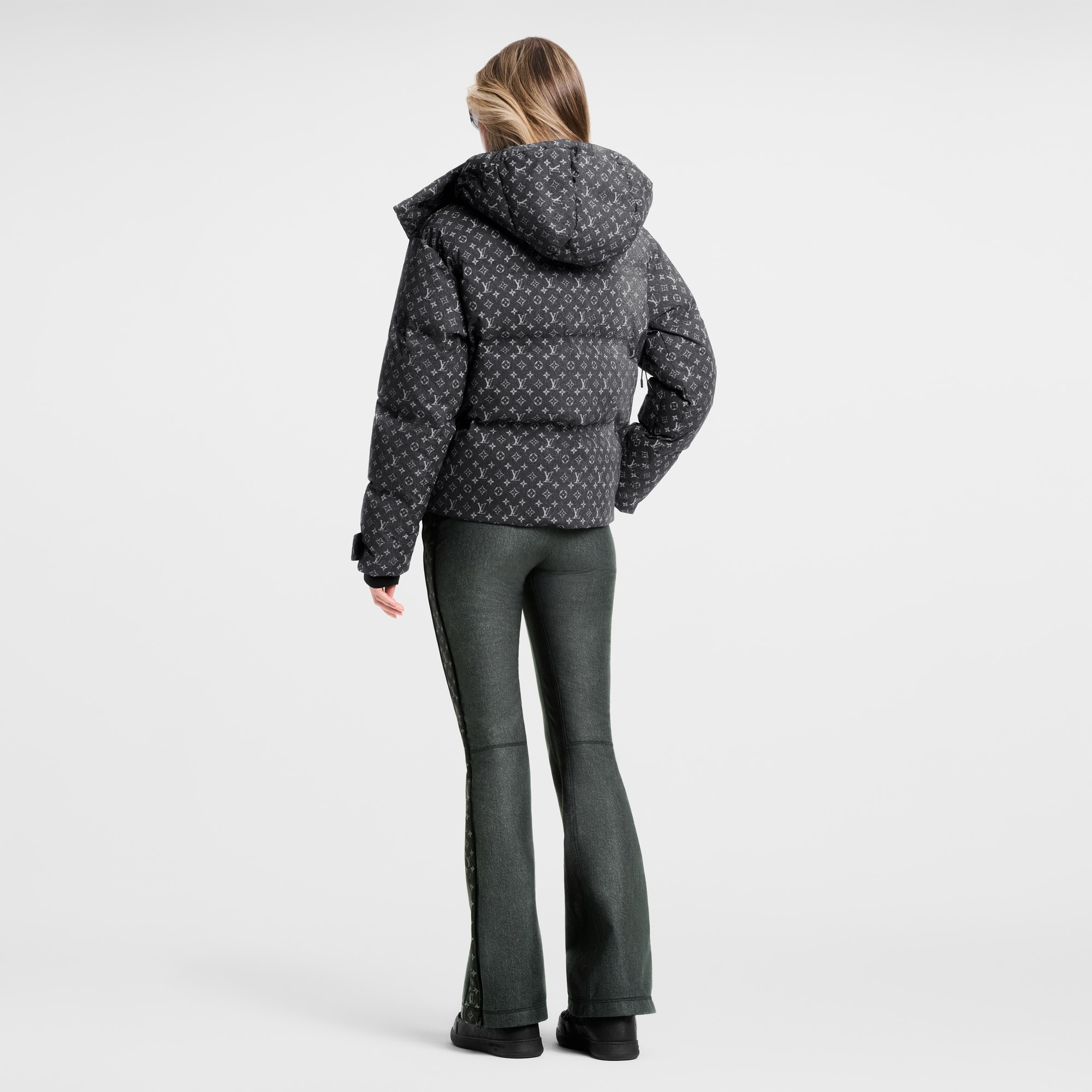 Denim-Effect Monogram Ski Jacket  in Women