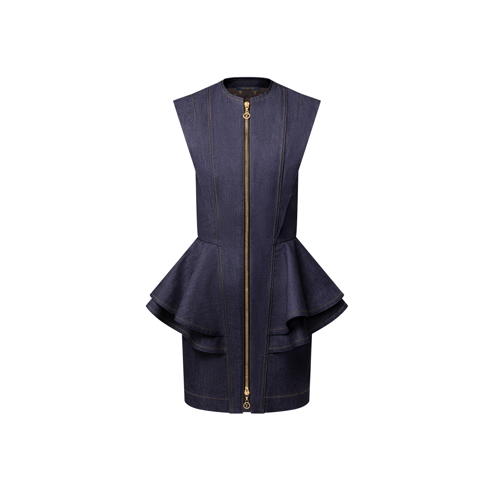Denim Flounce Dress   in Women