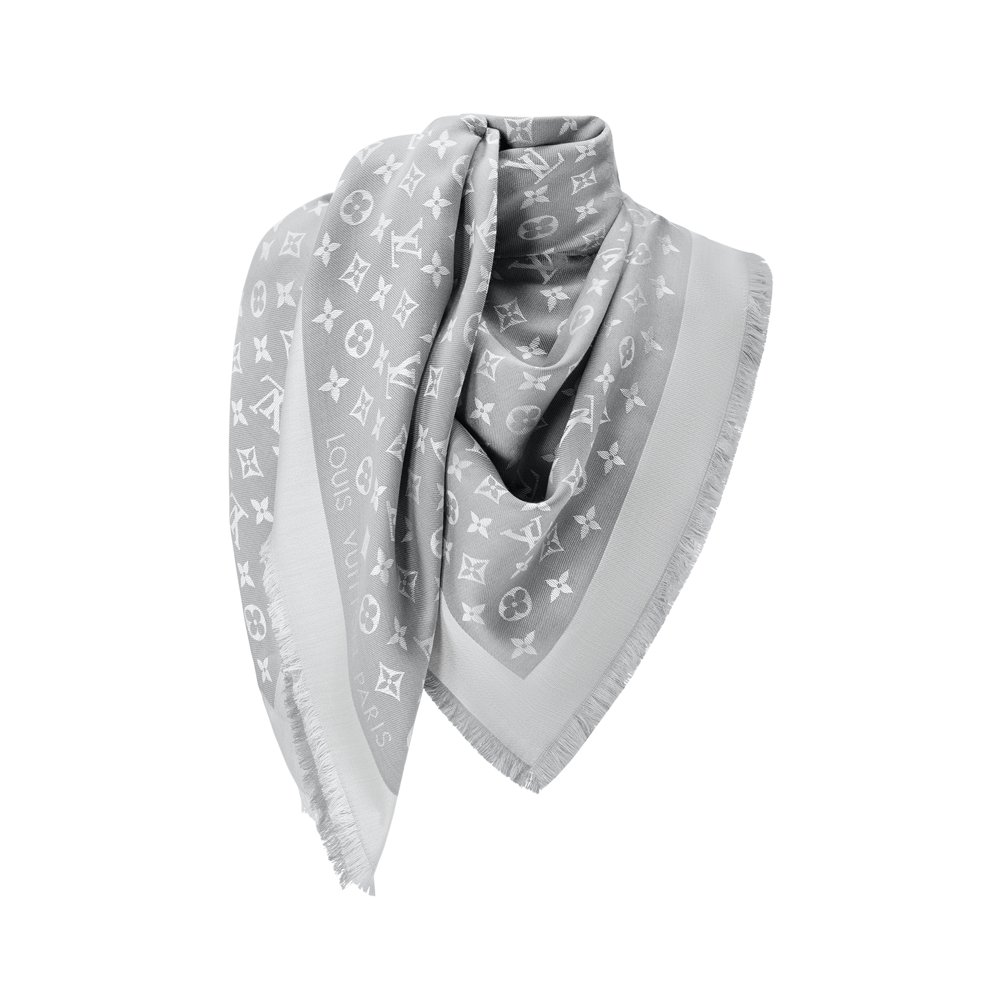 Denim Monogram Shawl . in Women