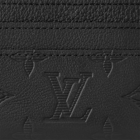 Double Card Holder Monogram Shadow Leather in Bags and Small Leather Goods's Men Small Leather Goods Card Holders collections by Louis Vuitton (Product zoom)