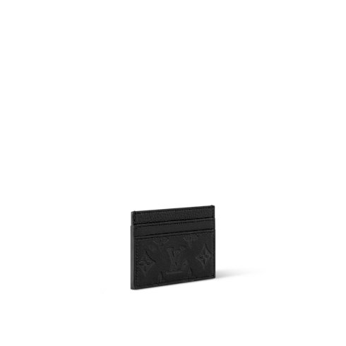 Double Card Holder Monogram Shadow Leather in Bags and Small Leather Goods's Men Small Leather Goods Card Holders collections by Louis Vuitton (Product zoom)