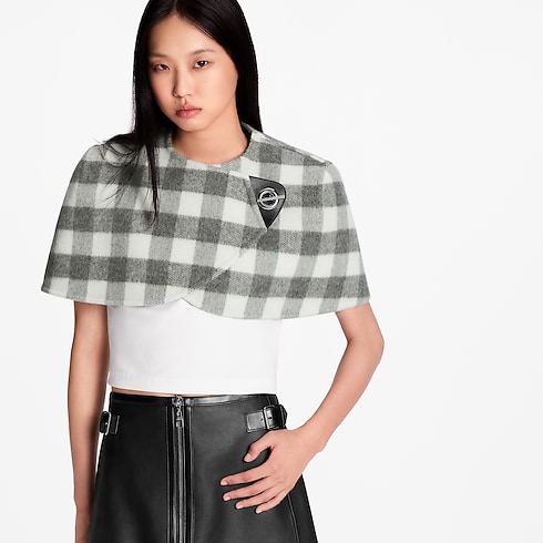 Double Face Check Capelet in Women's Ready-to-Wear Coats and Jackets collections by Louis Vuitton (Product zoom)