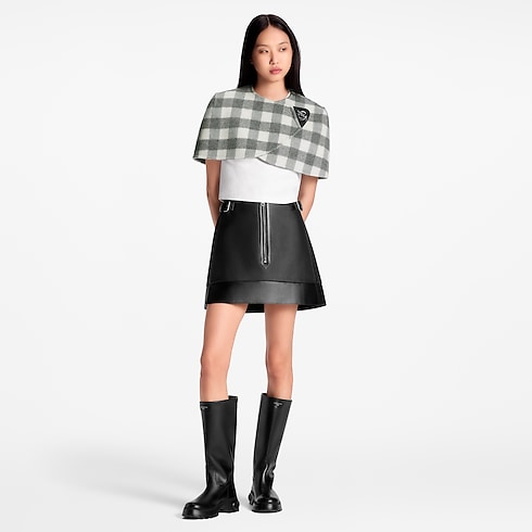 Double Face Check Capelet in Women's Ready-to-Wear Coats and Jackets collections by Louis Vuitton (Product zoom)