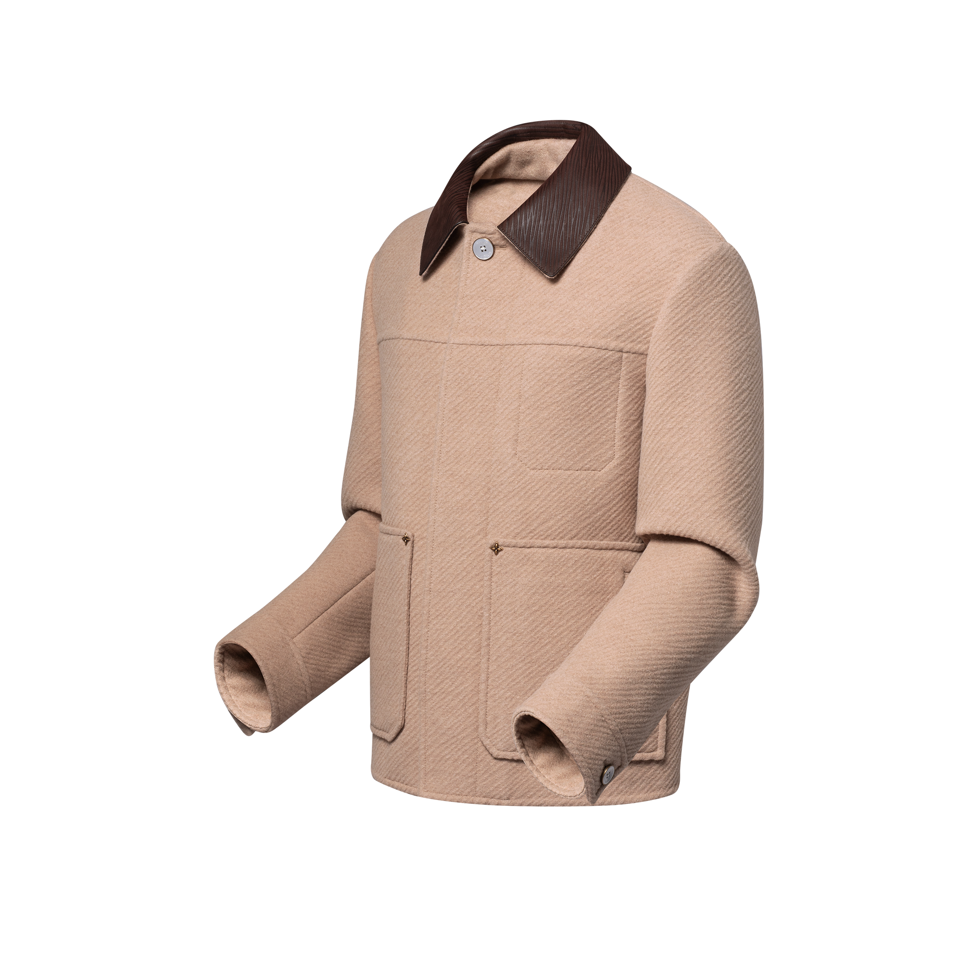 Double Face Silk And Wool-Blend Chic Workwear Blouson  in Men