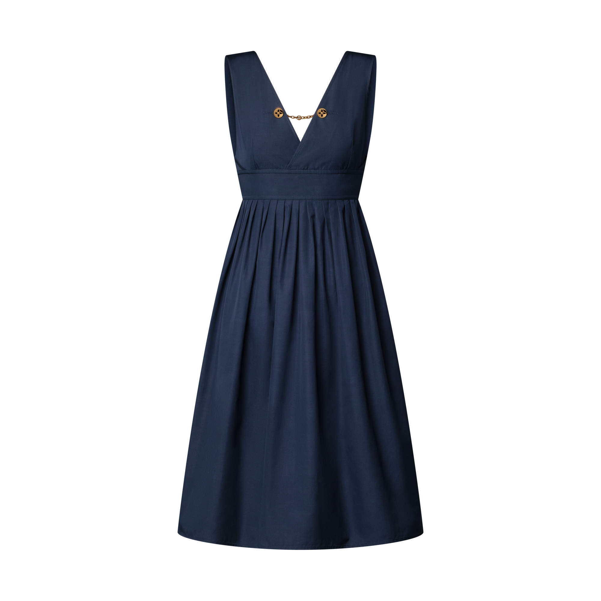 blue louis vuitton dress - Ready-to-Wear Contrasting topstitching highlights the Size:M (US 6) short dresses with long status_Core AU