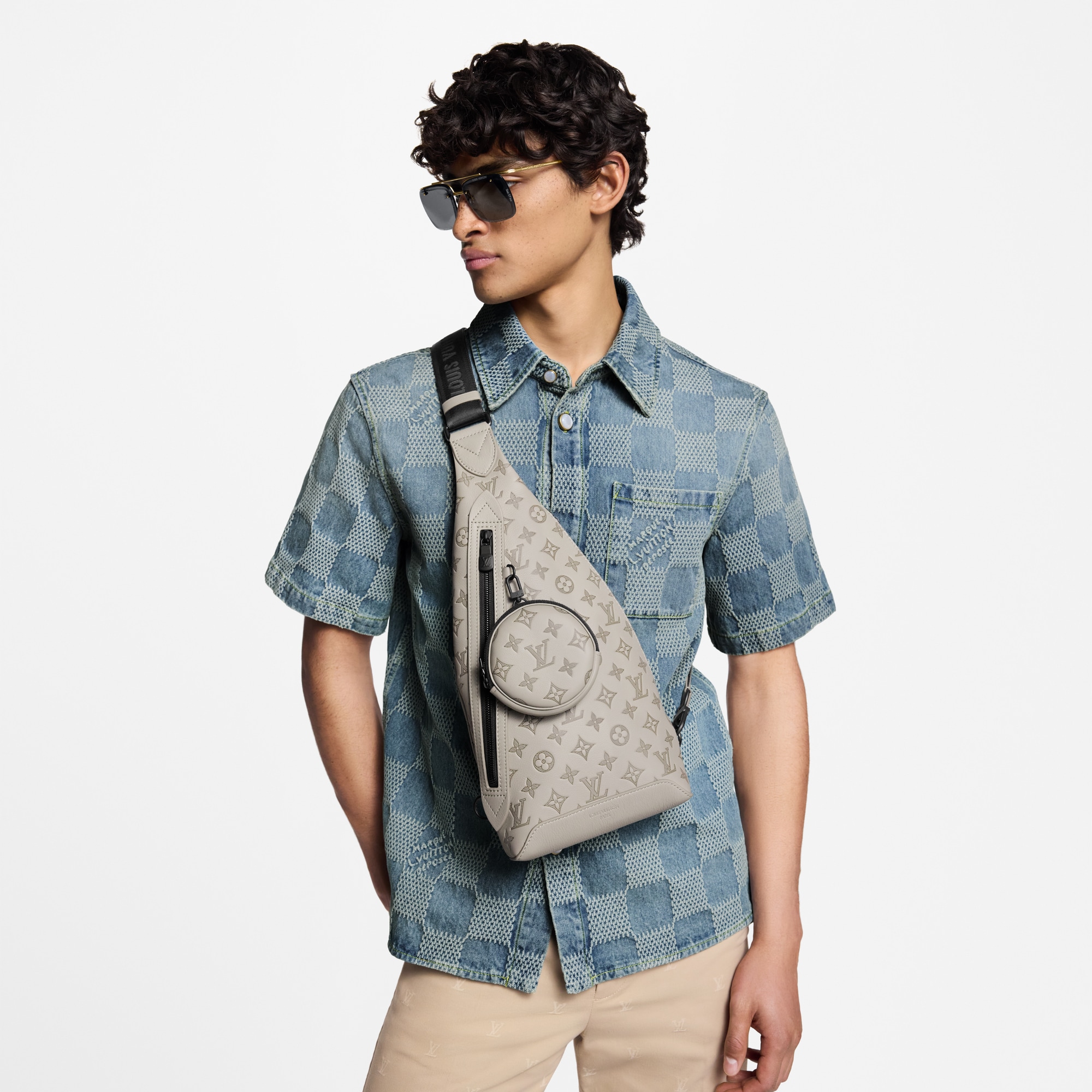 Duo Slingbag Monogram Shadow Leather in Bags and Small Leather Goods