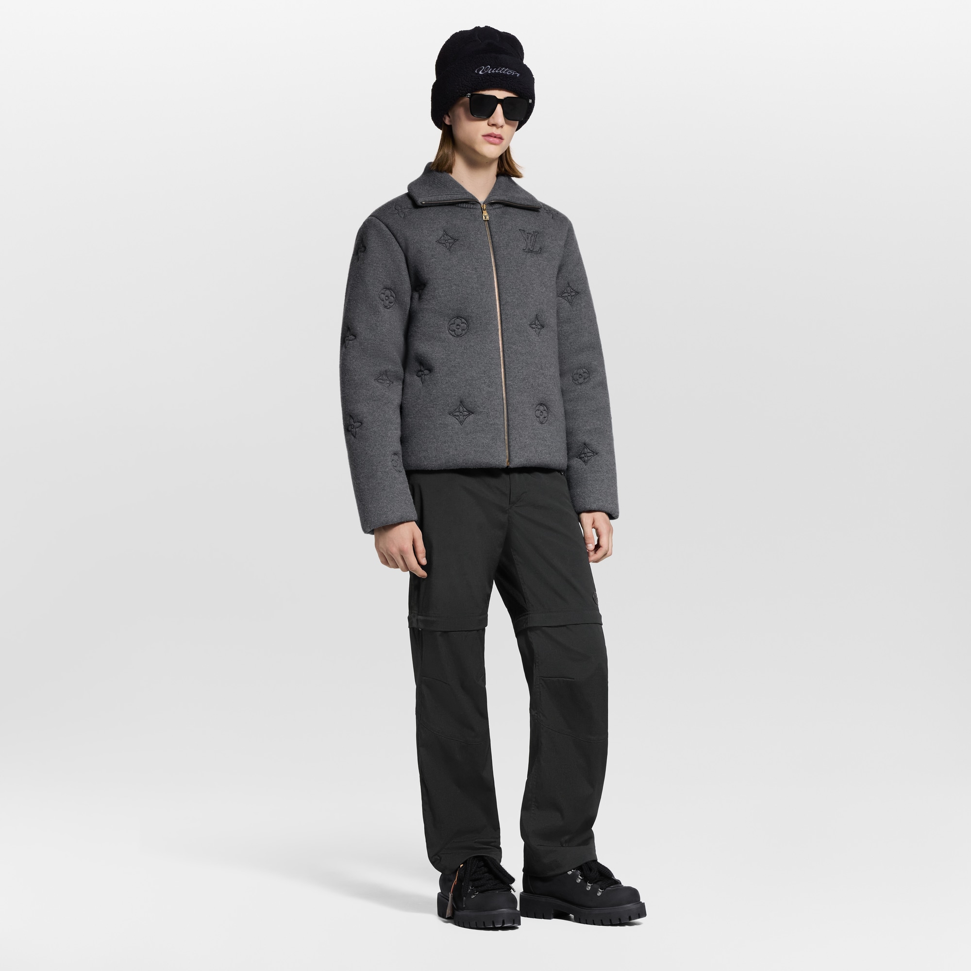 Elegant Monogram Knitted Down Blouson  in New