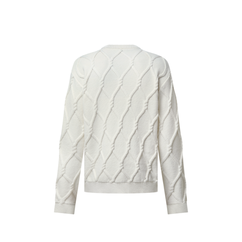 Embellished Cable Knit Wool Blend Pullover in Men's Ready-to-Wear All Ready-to-Wear collections by Louis Vuitton (Product zoom)