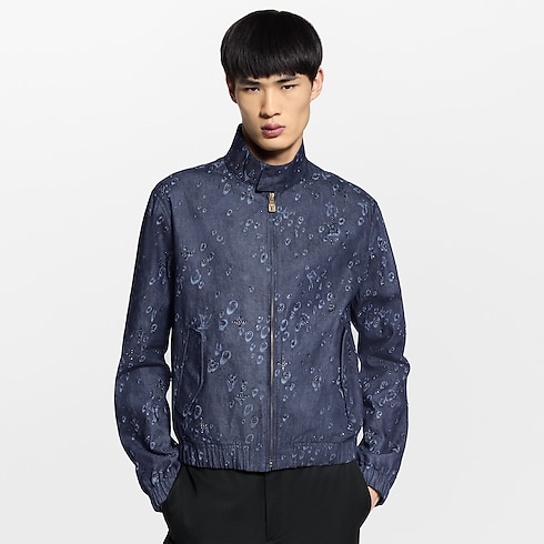 Embellished Denim Harrington Jacket in Men's Ready-to-Wear Outerwear and Coats collections by Louis Vuitton (Product zoom)