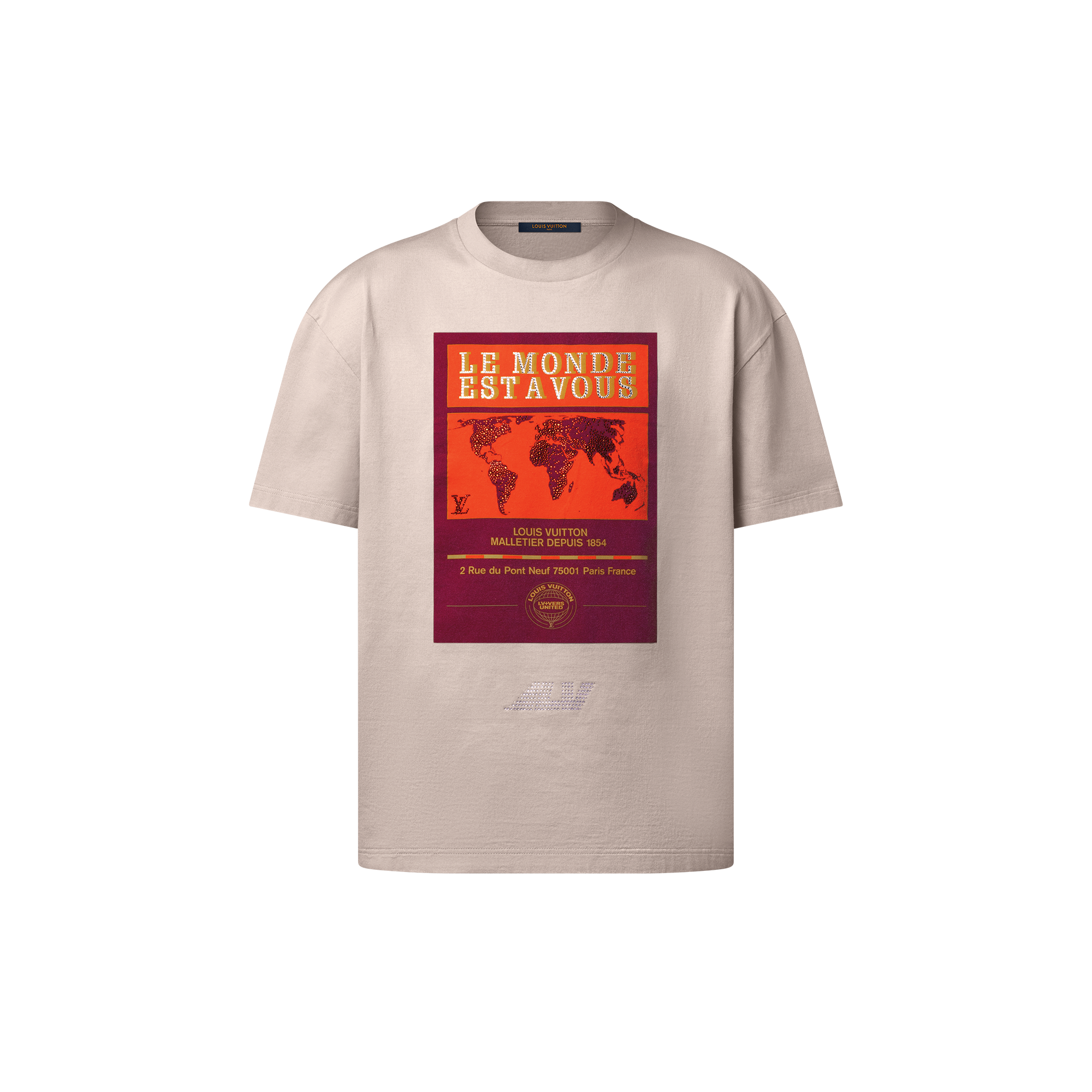 Embellished Graphic Cotton T-Shirt  in Men