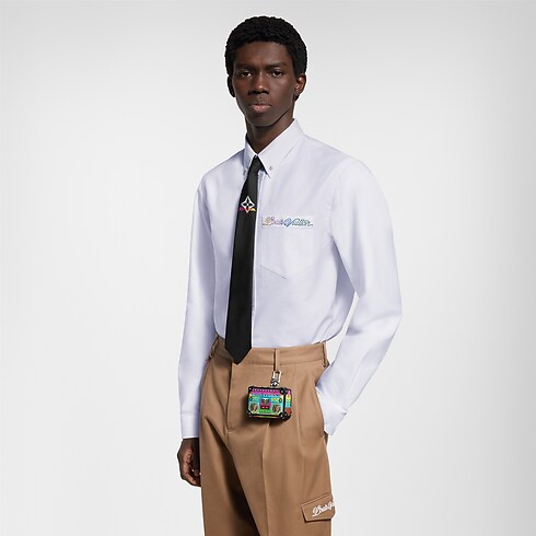 Embellished Long-Sleeved Cotton Shirt in Men's Ready-to-Wear Shirts collections by Louis Vuitton (Product zoom)