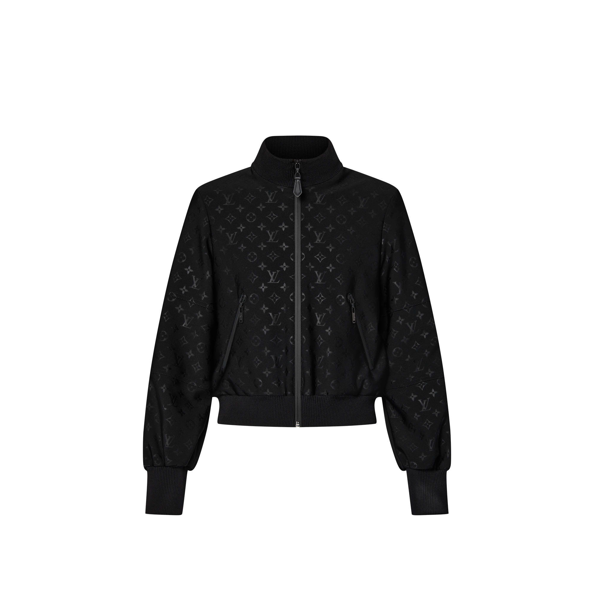 Embossed Monogram Zip-Up Jacket  in Women