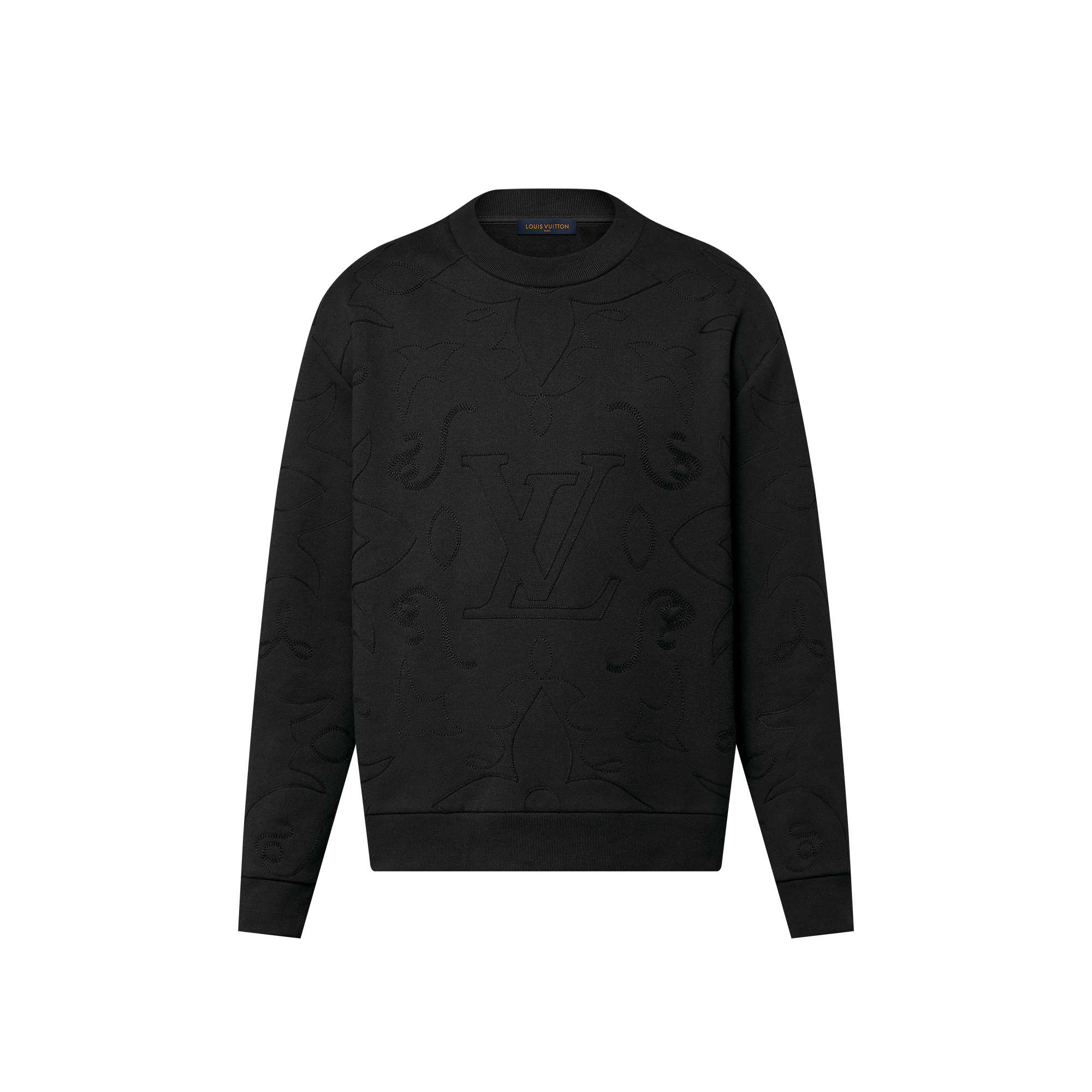 Embroidered Cotton Jersey Crewneck  in Men