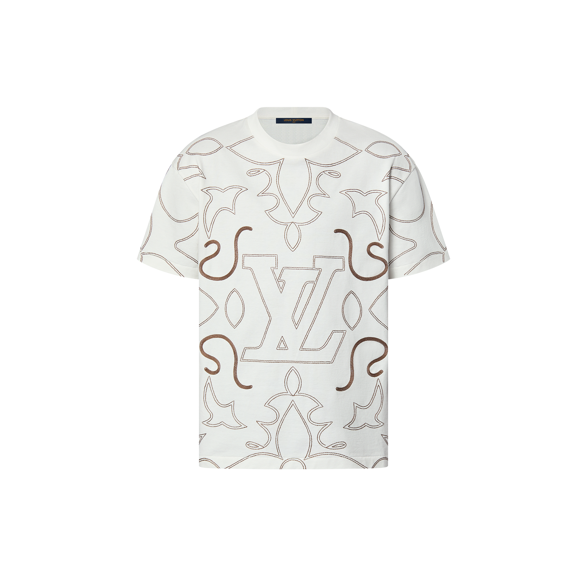 Embroidered Cotton T-Shirt  in Men