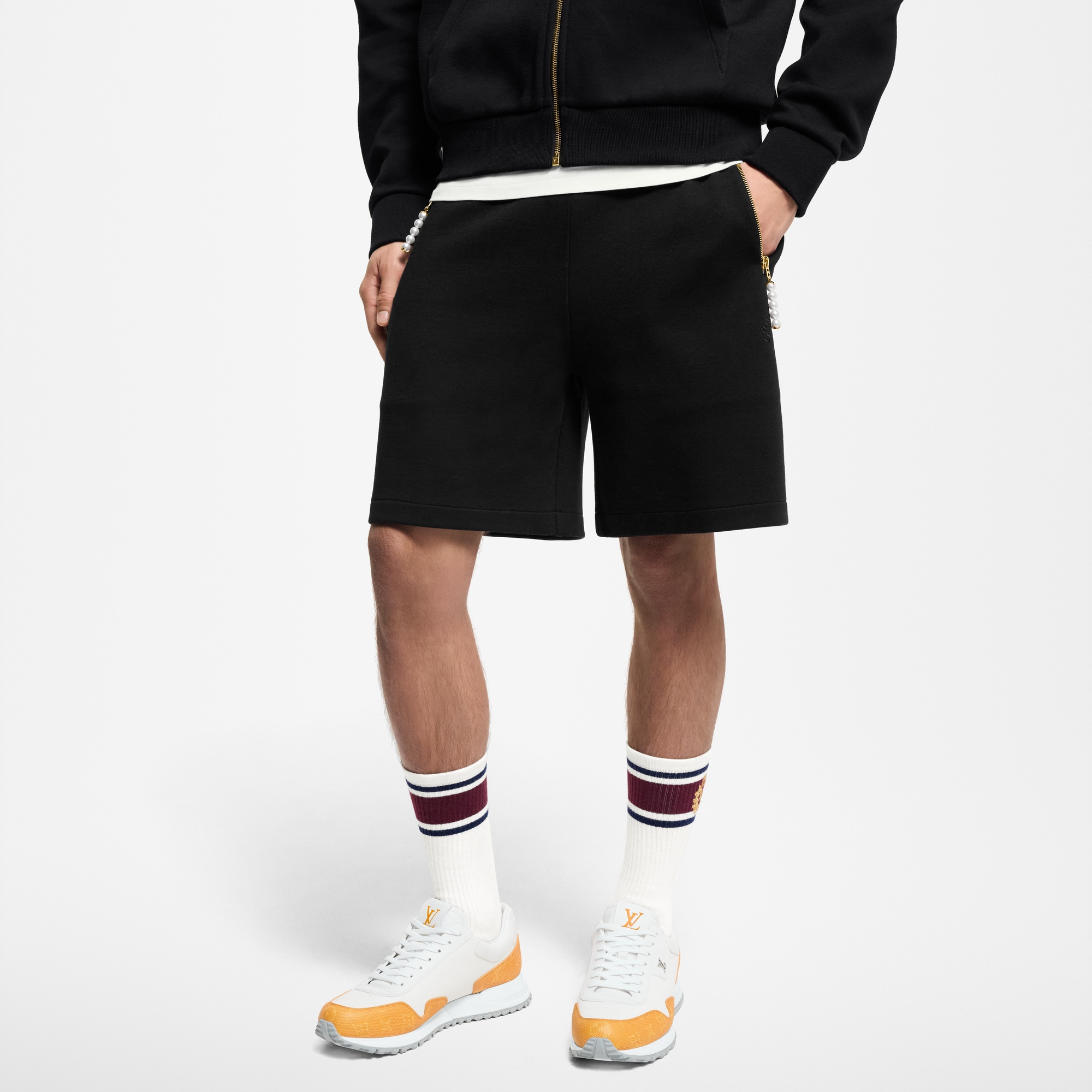Embroidered Jersey Shorts  in Men