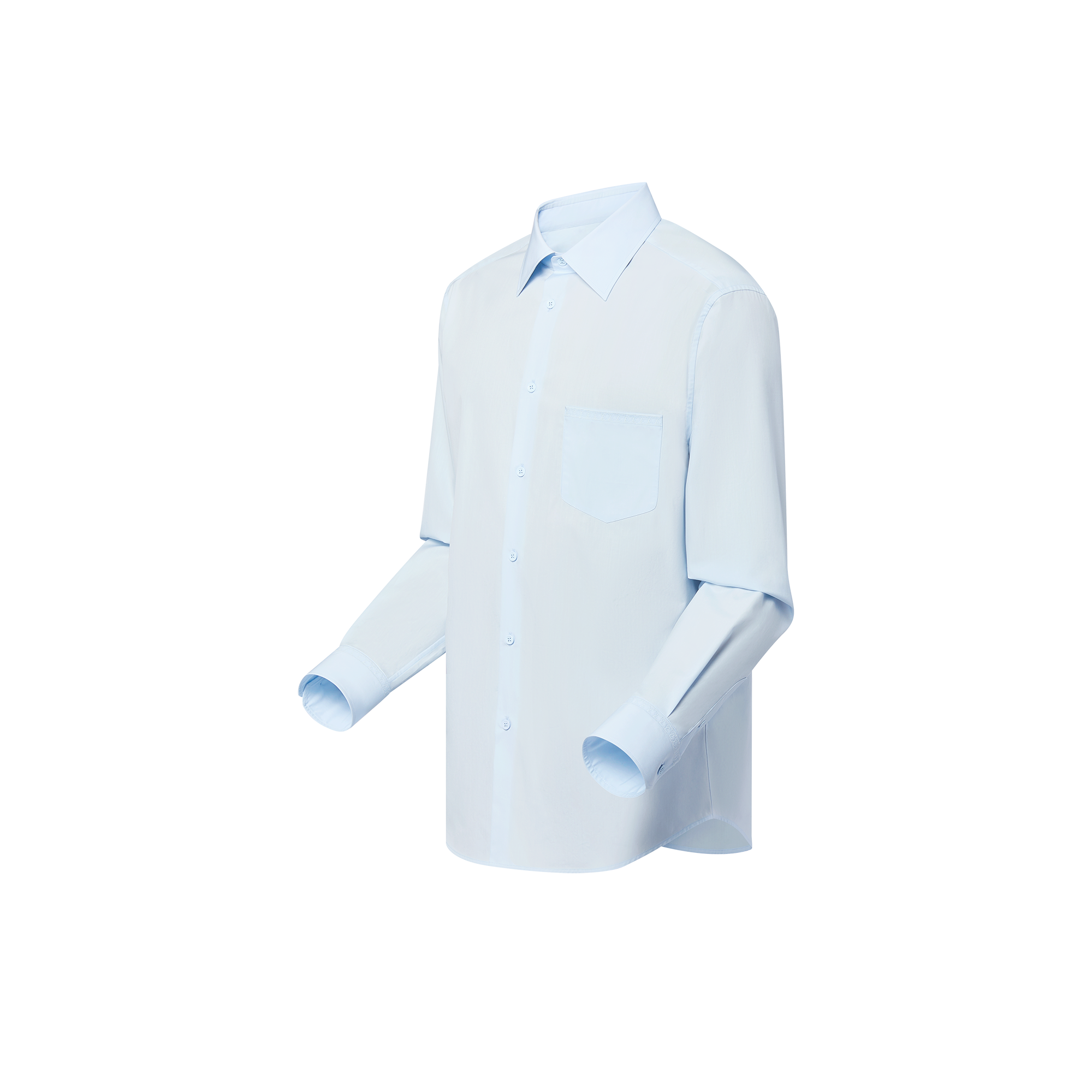 Embroidered Long-Sleeved Cotton Shirt  in Men