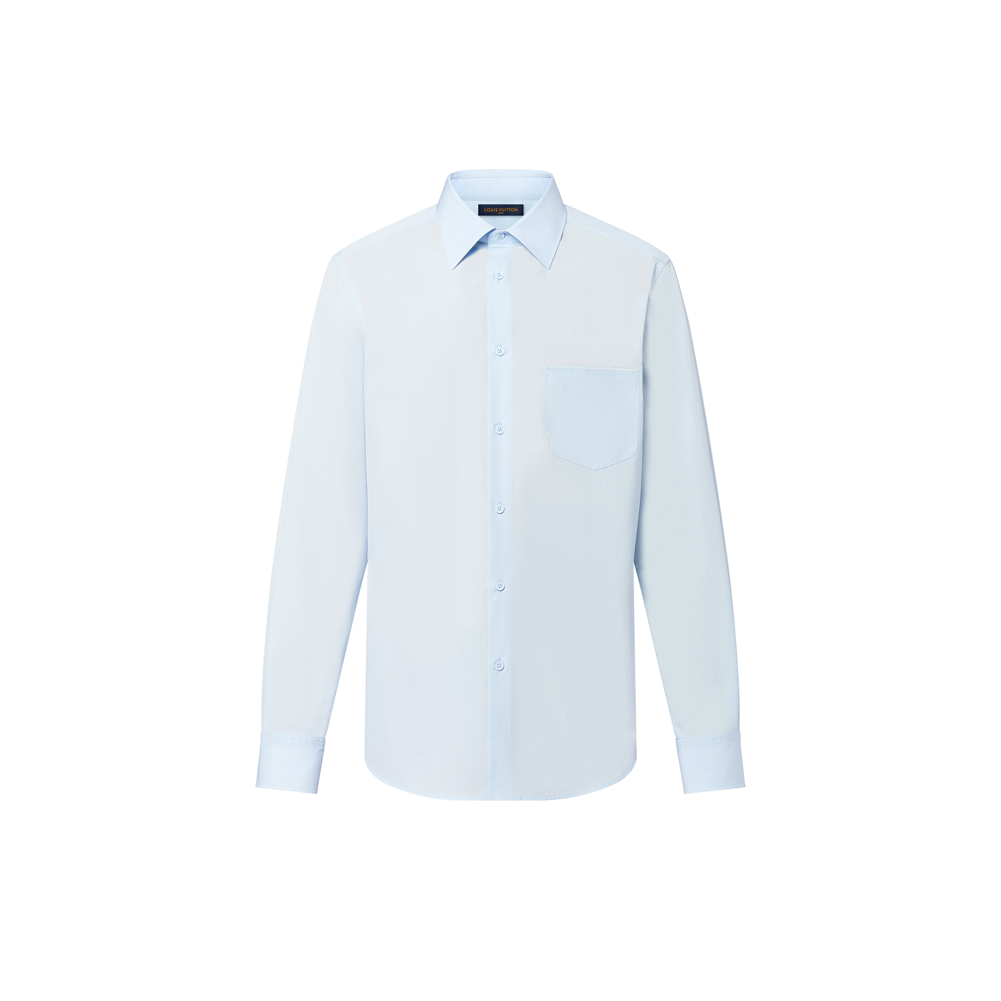 Embroidered Long-Sleeved Cotton Shirt  in Men