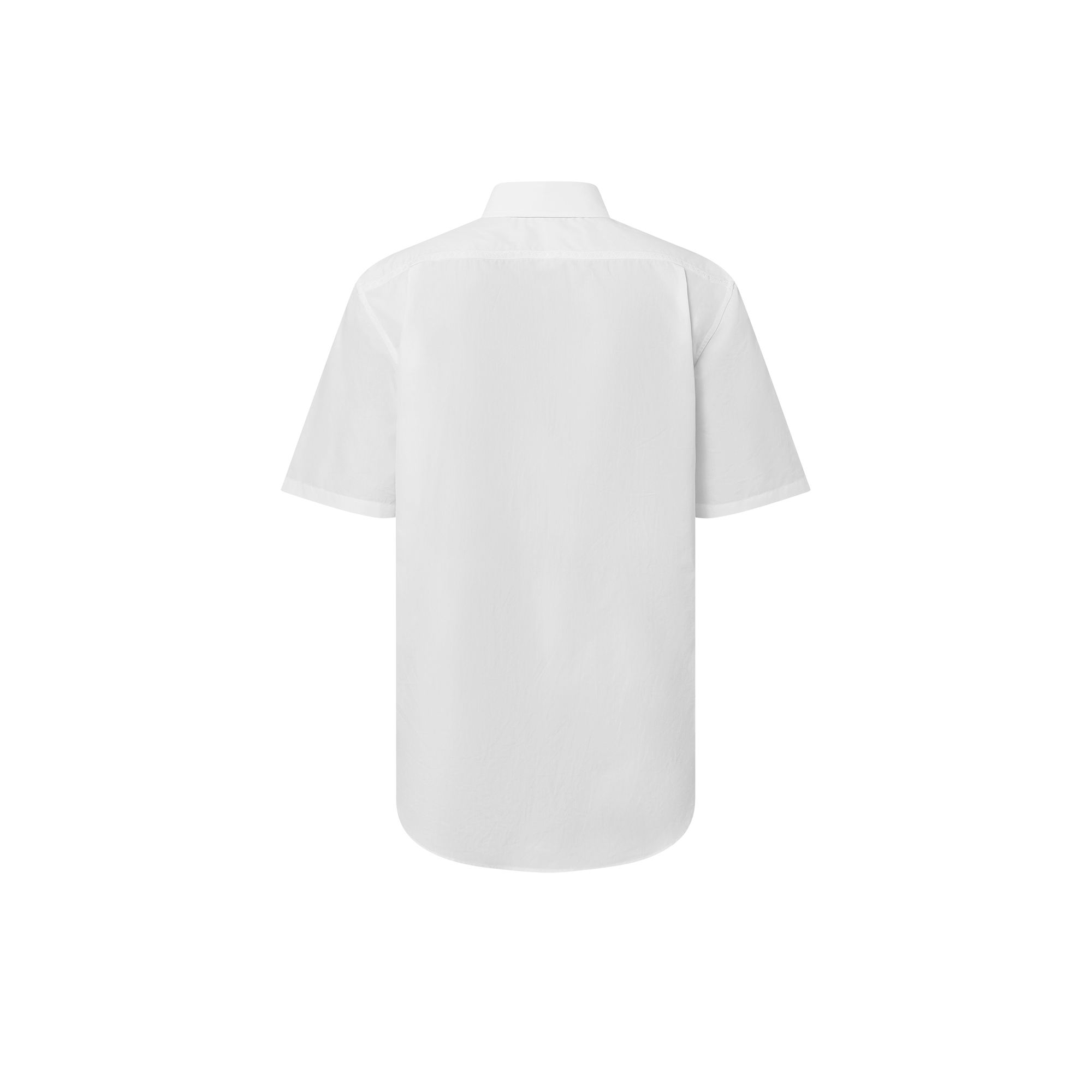 Embroidered Short-Sleeved Cotton Shirt  in Men