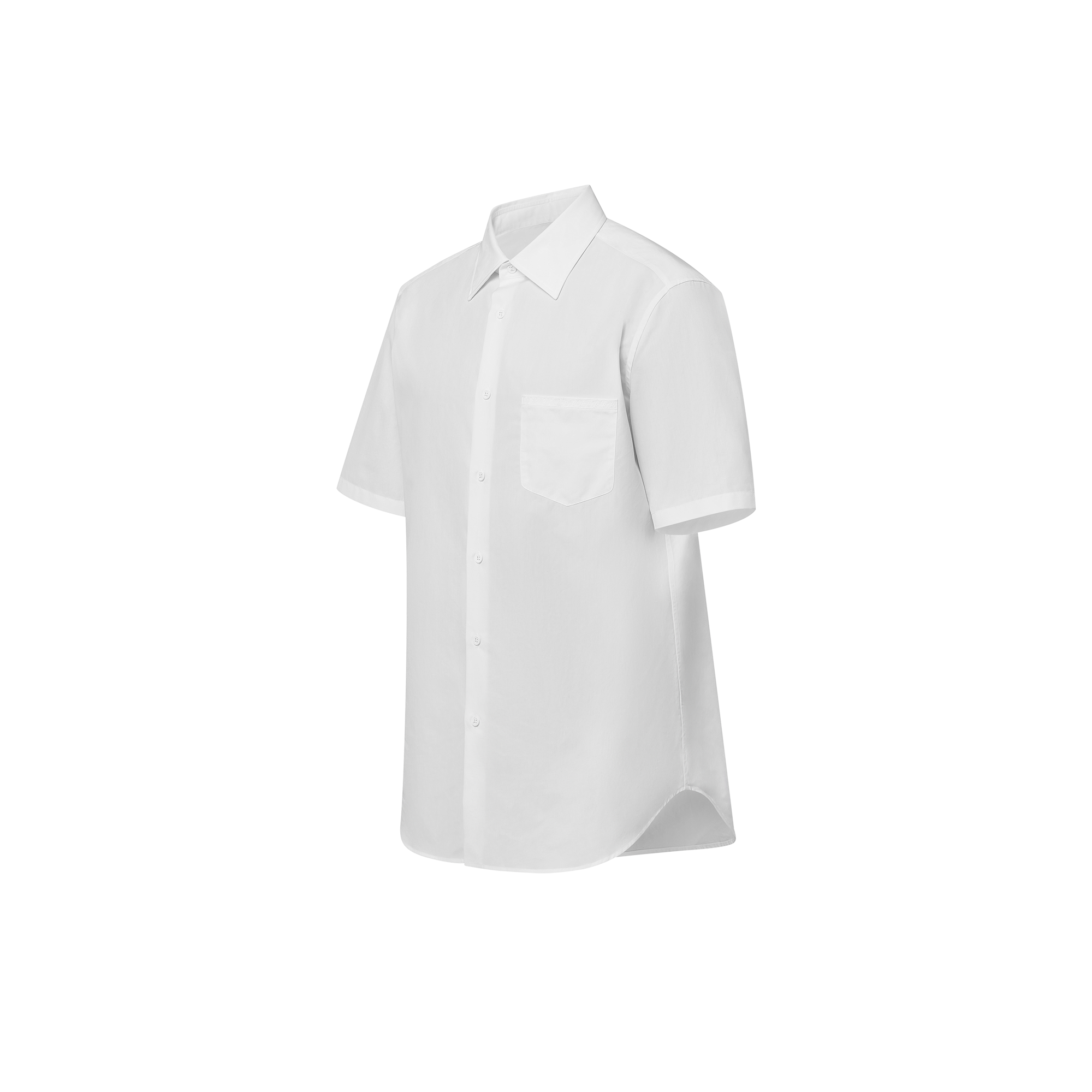 Embroidered Short-Sleeved Cotton Shirt  in Men