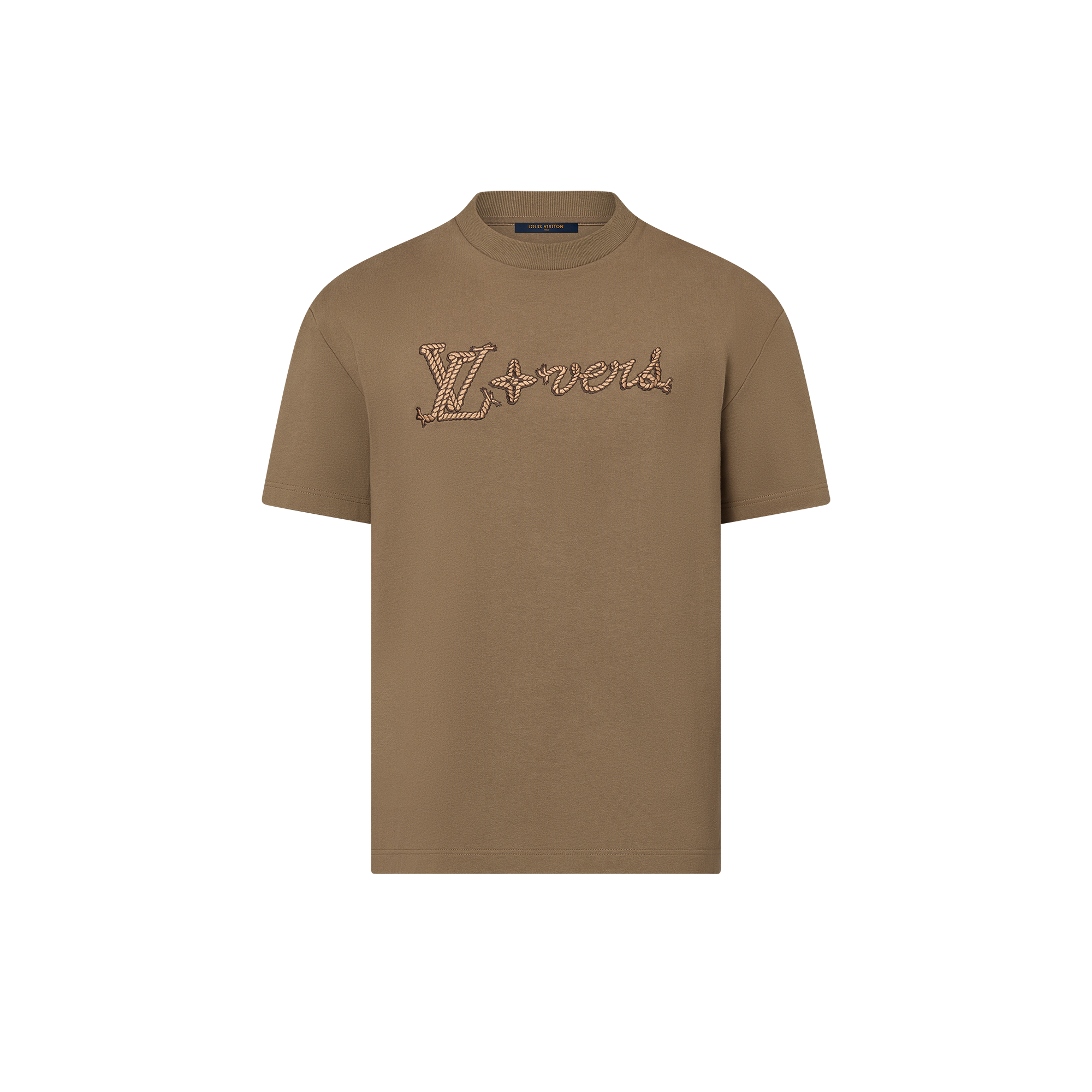 Embroidered Signature Cotton T-Shirt  in Men