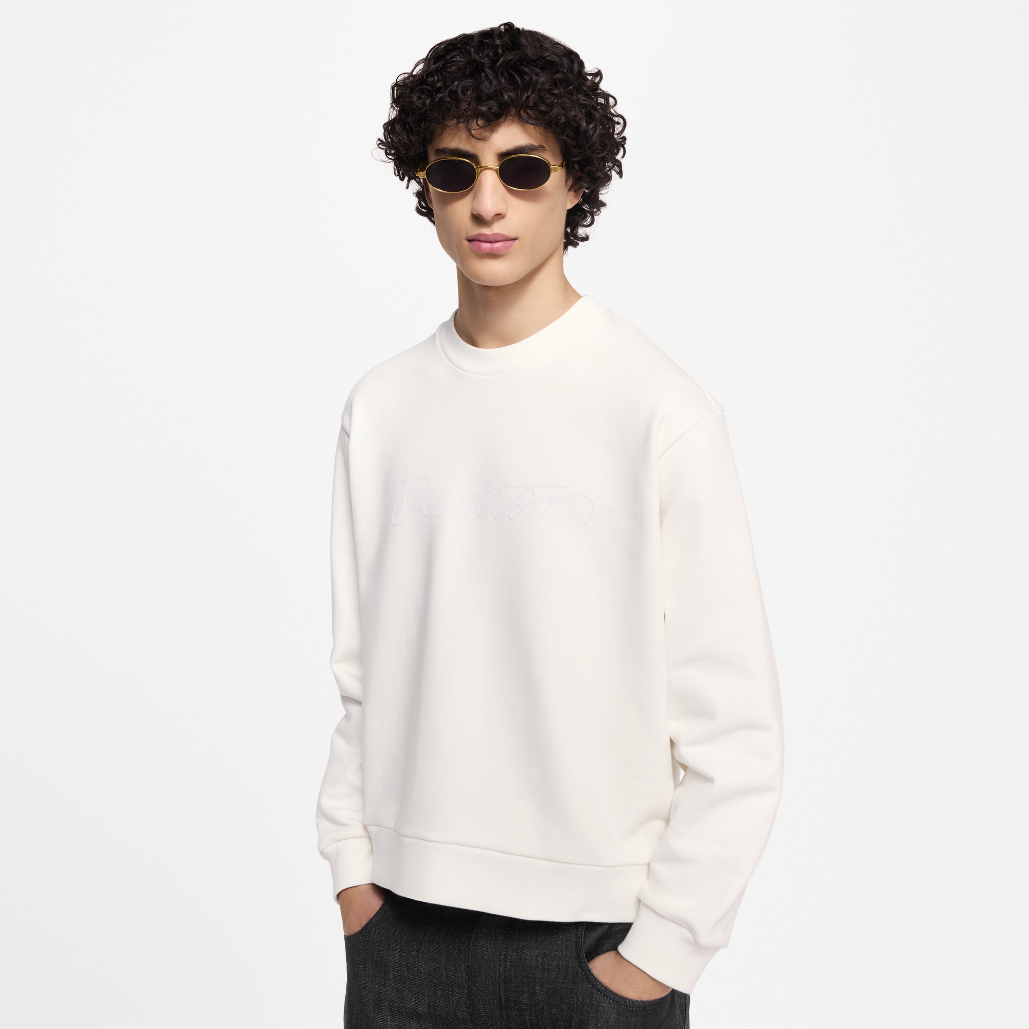 Embroidered Signature Crewneck  in Women