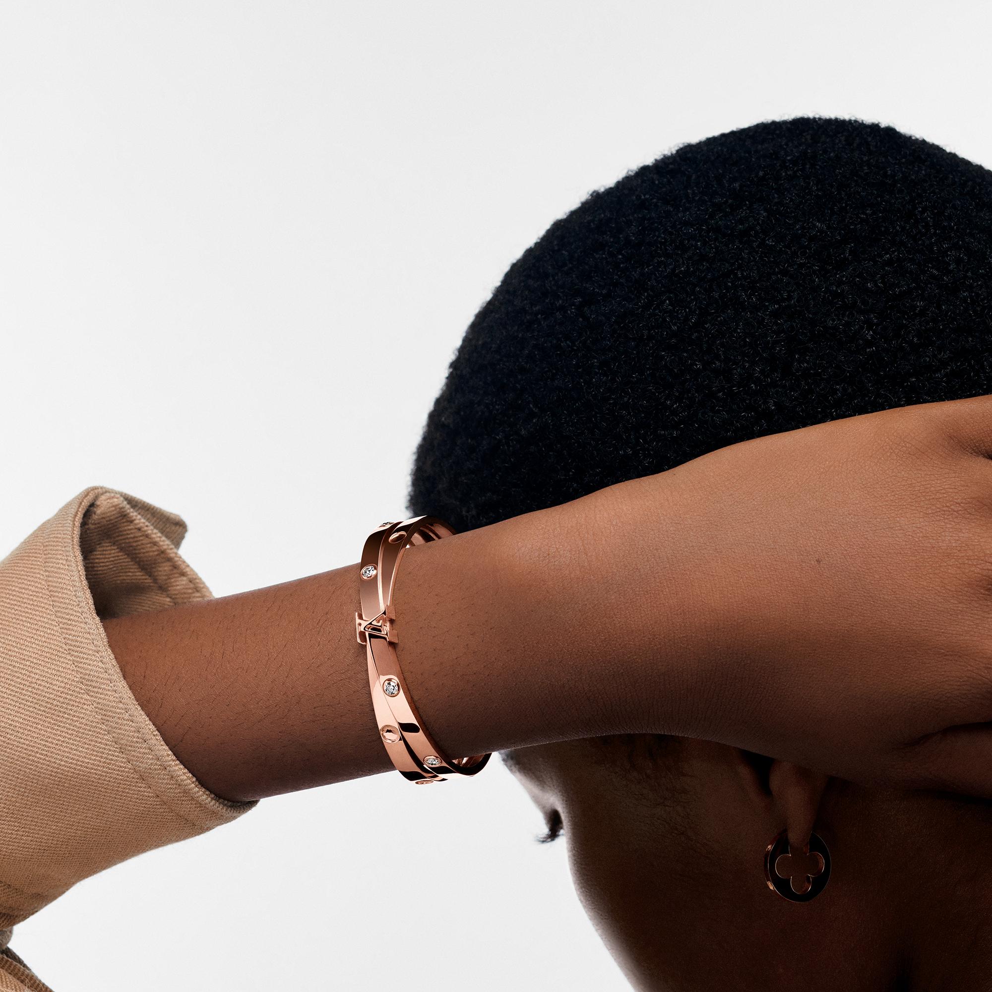 Empreinte Bangle, Pink Gold And Diamonds  in Jewellery