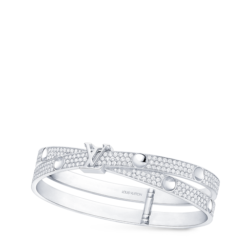 Empreinte Double Bangle, White Gold and Diamonds in Jewellery's Categories Bracelets collections by Louis Vuitton (Product zoom)