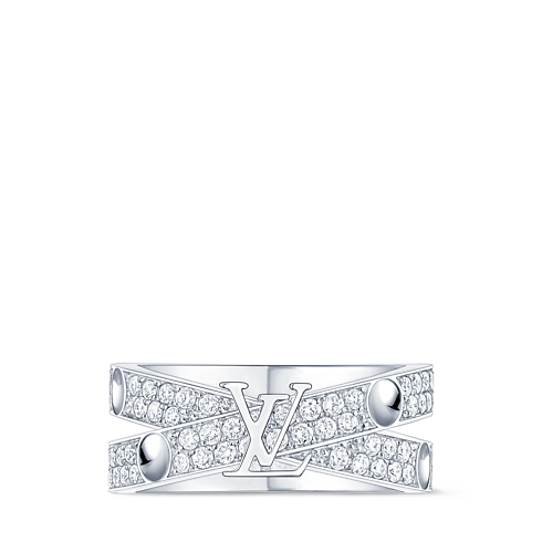 Empreinte Double Ring, White Gold and Diamonds in Jewellery's Categories All Fine Jewellery collections by Louis Vuitton (Product zoom)