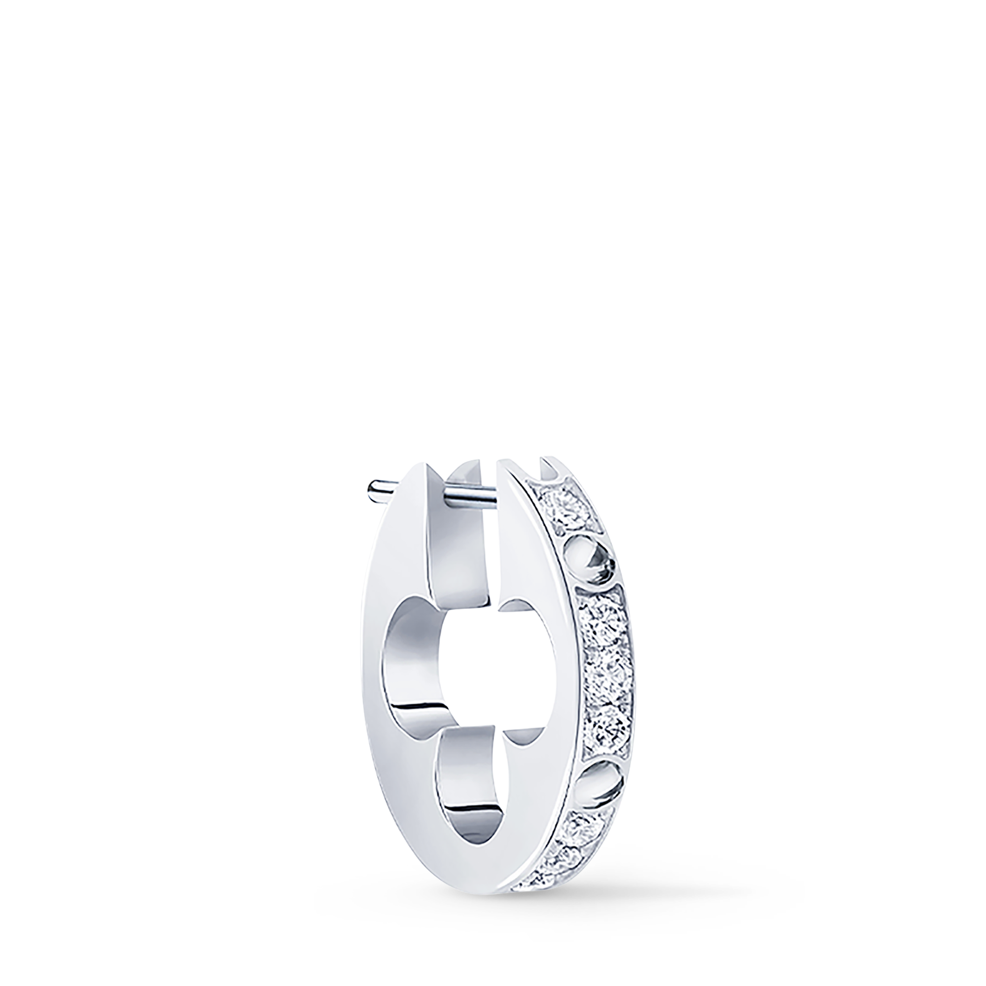 Empreinte Hoop, White Gold And Diamonds - Per Unit  in Jewellery