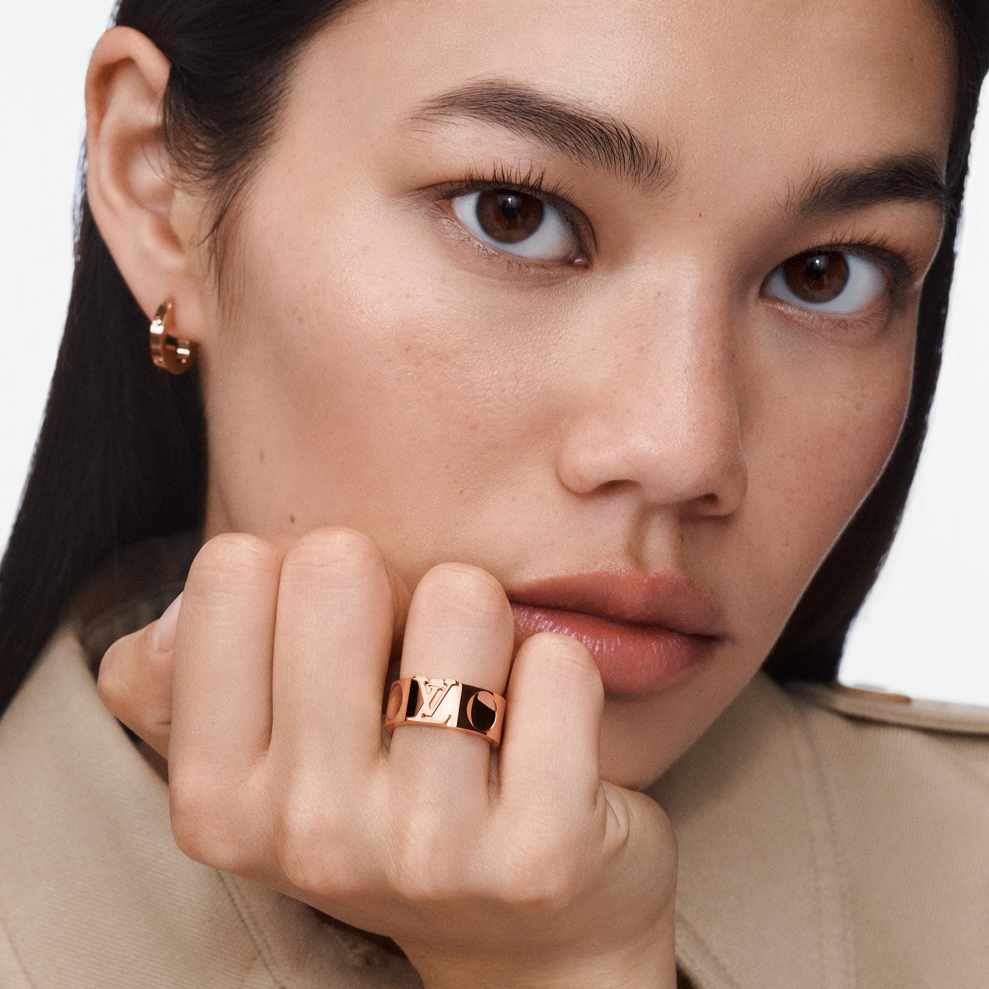 Empreinte Large Ring, Pink Gold  in Jewellery