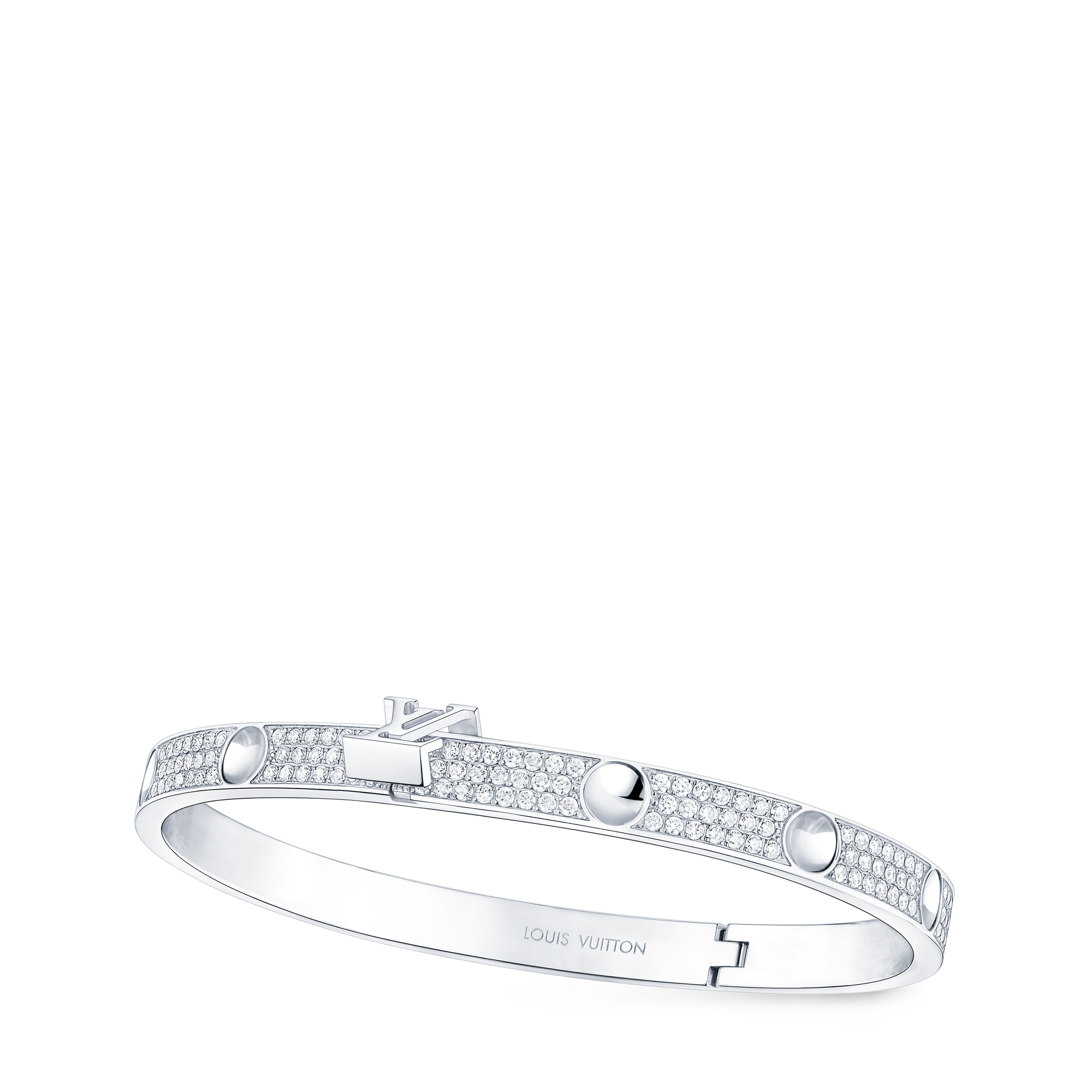 Empreinte Medium Bangle, White Gold and Diamonds  in Jewellery