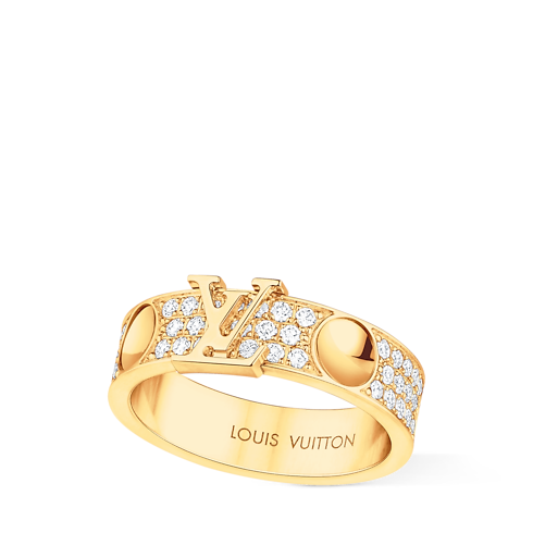 Empreinte Medium Ring, Yellow Gold and Diamonds in Jewellery's Categories All Fine Jewellery collections by Louis Vuitton (Product zoom)