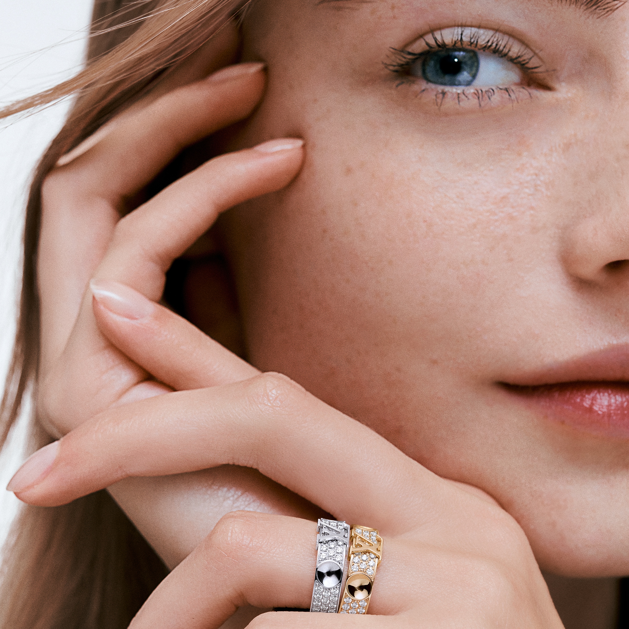 Empreinte Medium Ring, Yellow Gold and Diamonds  in Jewellery