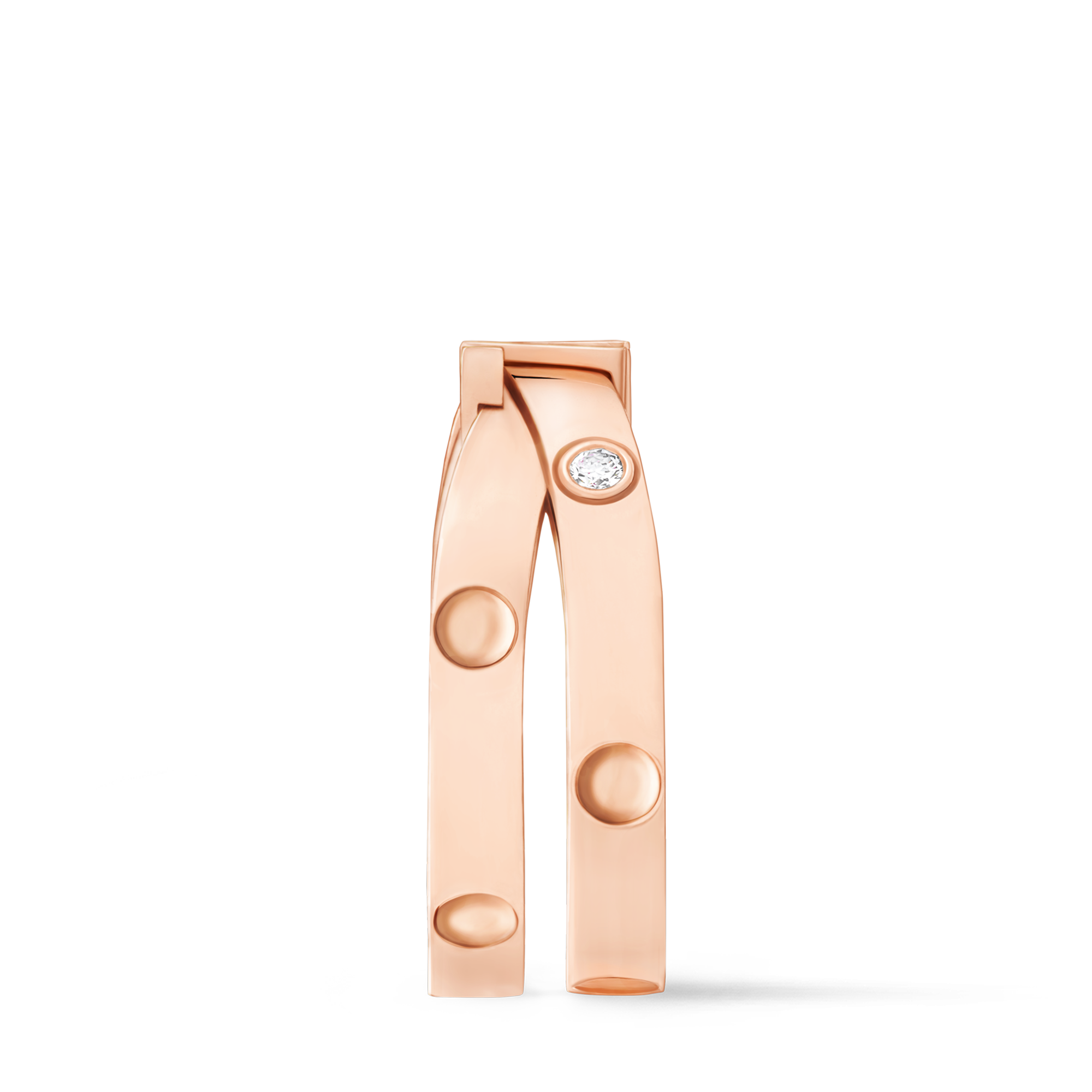 Empreinte Ring, Pink Gold And Diamonds  in Jewellery