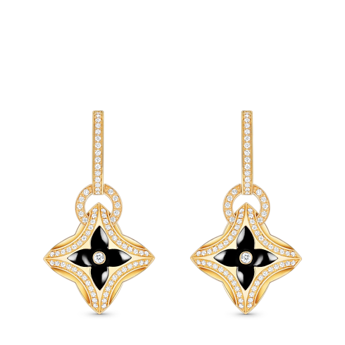 Ever Blossom Earrings, Yellow Gold, Onyx & Diamonds in Jewellery's Categories Earrings collections by Louis Vuitton (Product zoom)