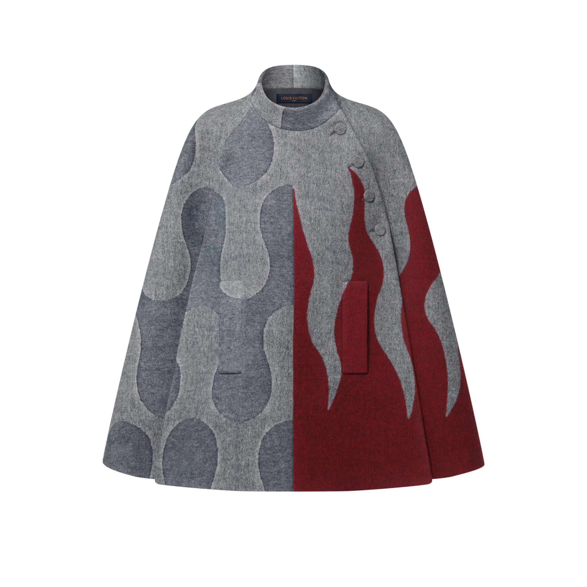 Flame Jacquard Cape  in Women