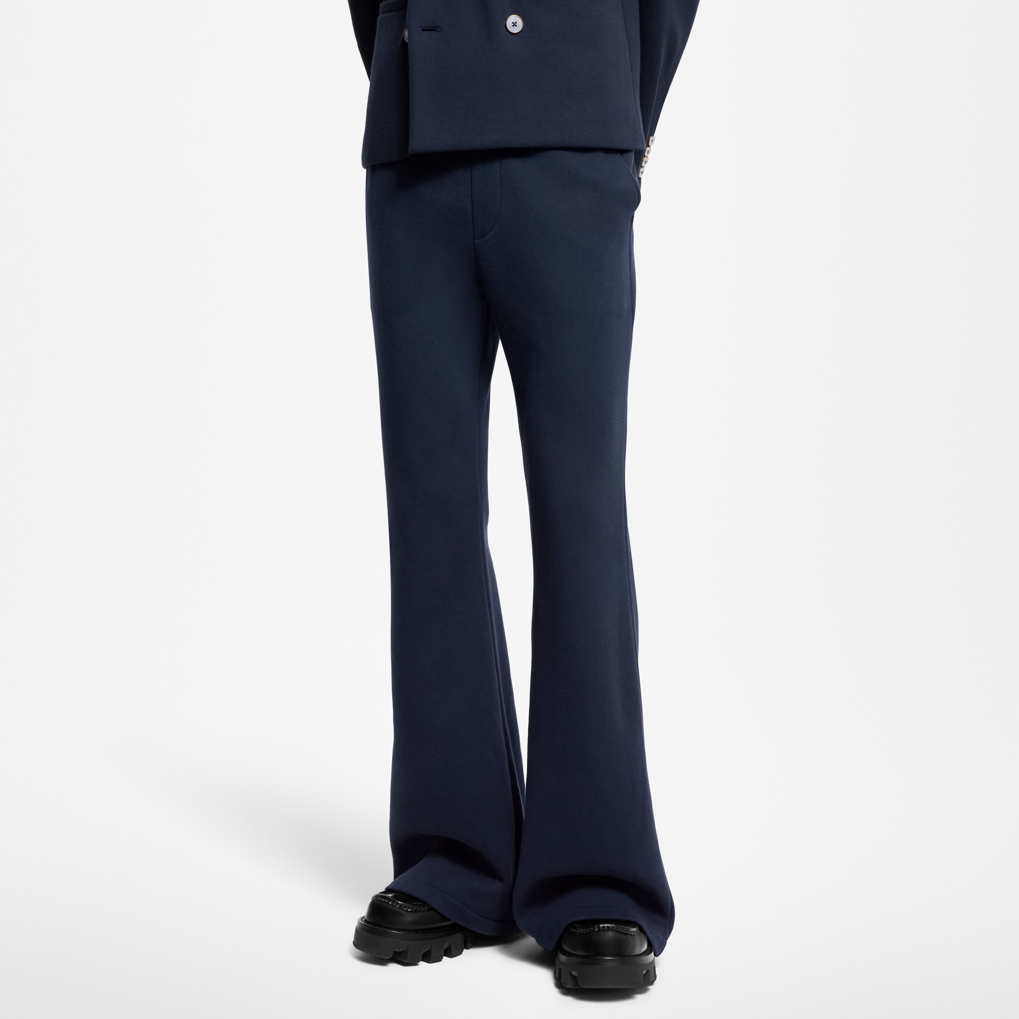 Flared Cotton And Cashmere Jersey Pants  in Men